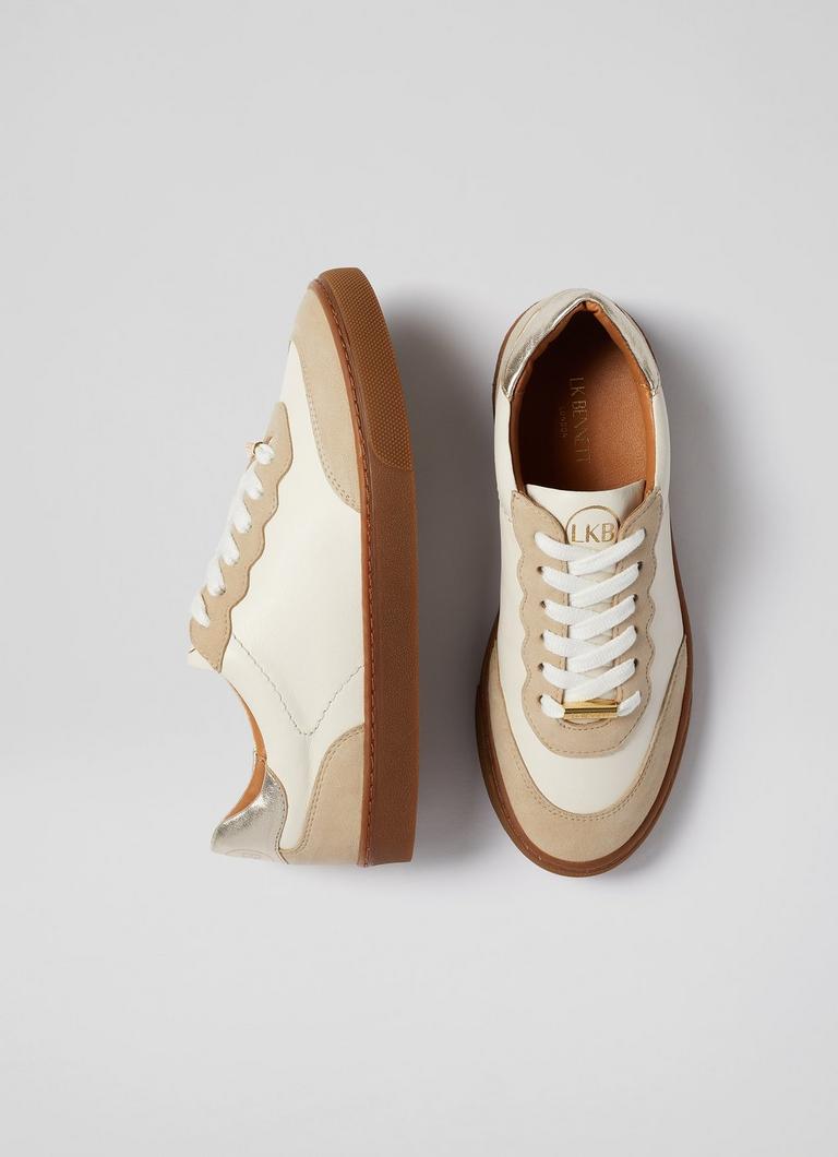 Cream suede trainers on sale