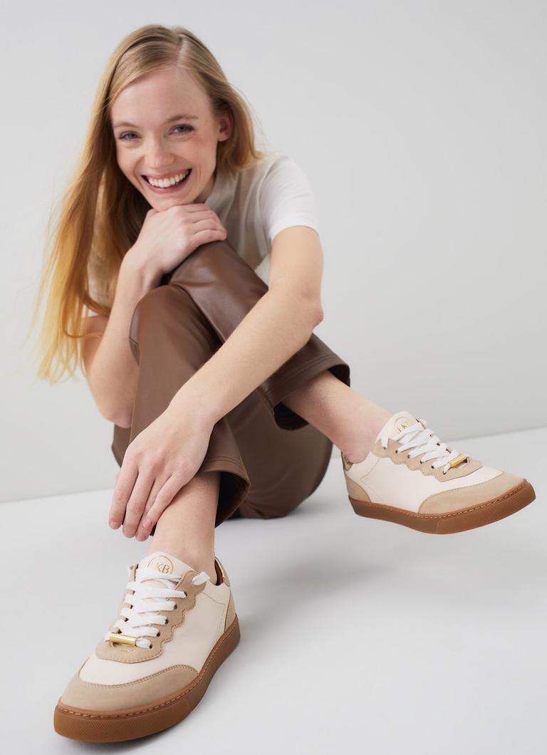 Cream suede trainers discount