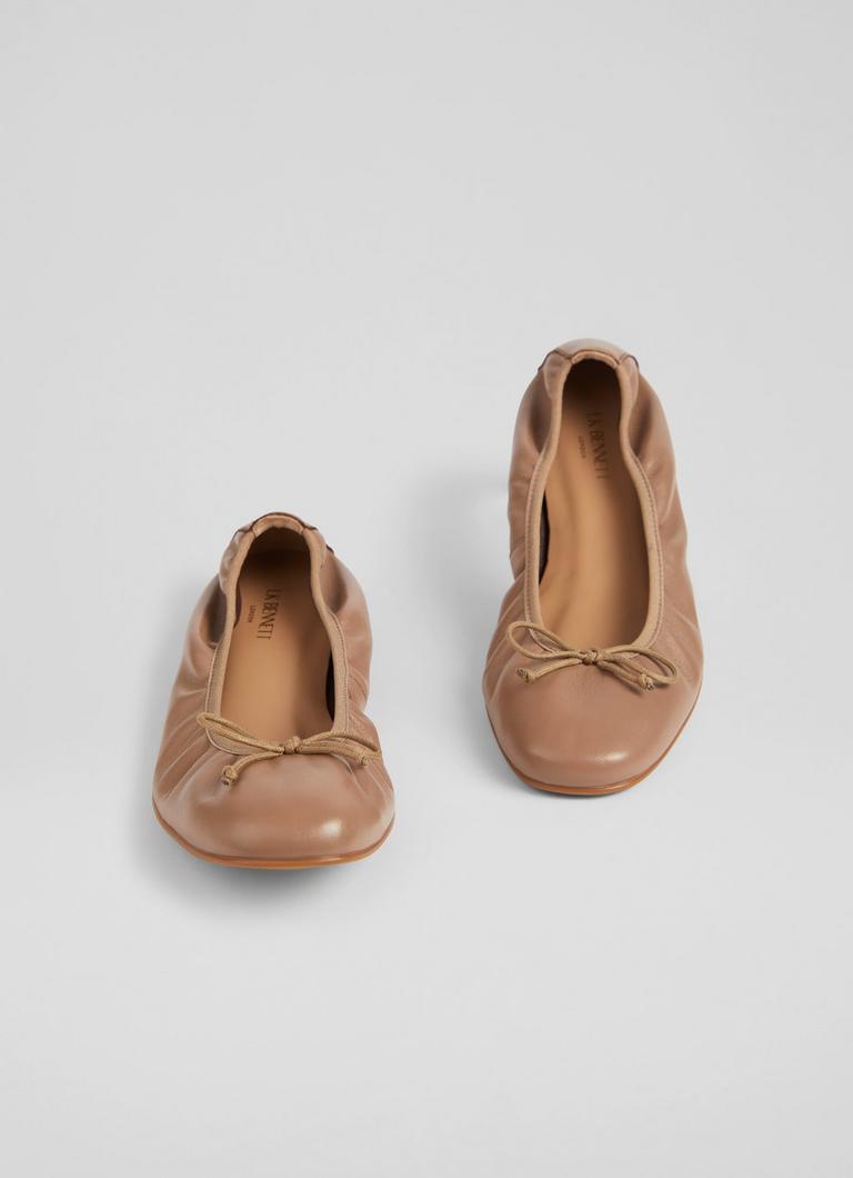 Trilly Nude 3 Leather Ballet Pumps Shoes Collections L.K.Bennett London