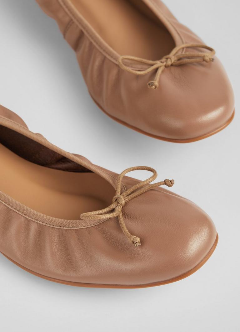 Trilly Nude 3 Leather Ballet Pumps