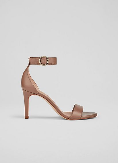 Ivy Nude 3 Leather Single Strap Sandals