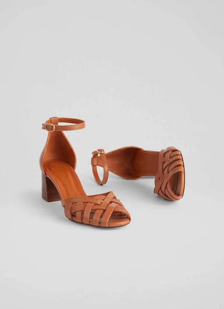 Tan cross sandals clearance