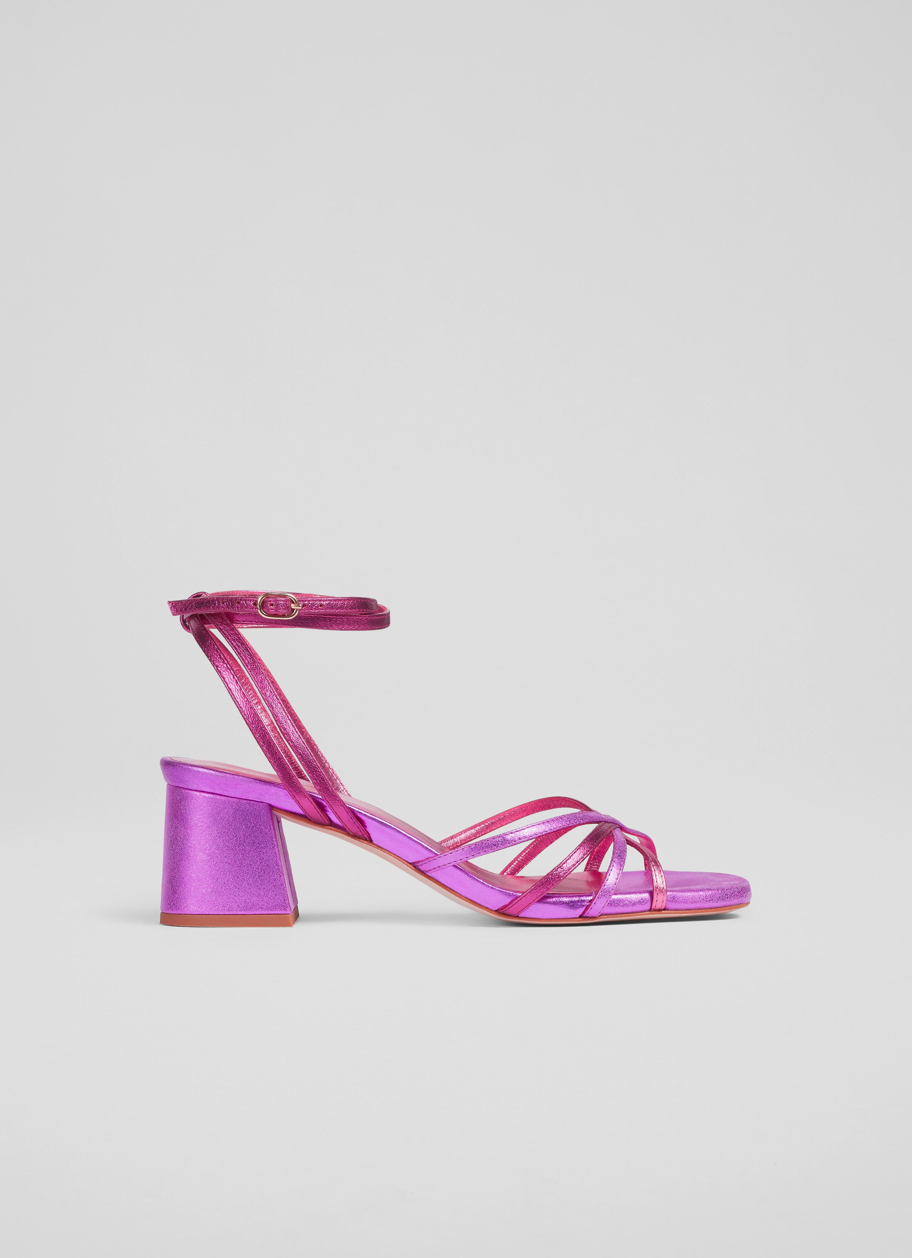 Starlet Pink And Purple Metallic Strappy Sandals | Sale | Collections |  L.K.Bennett, London