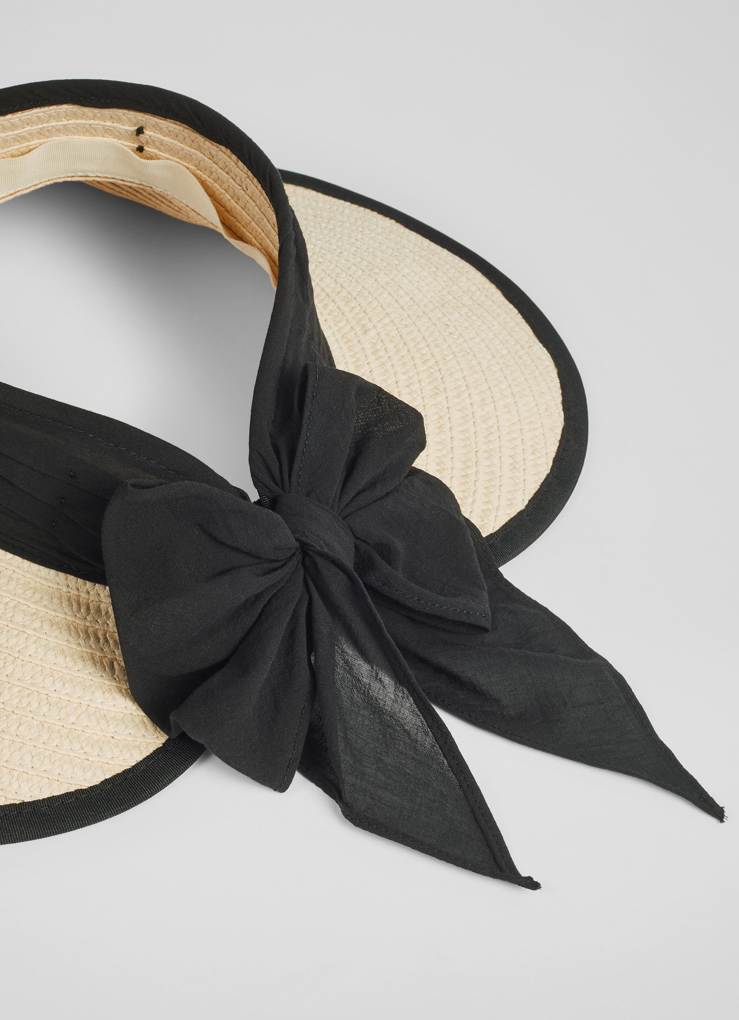BRAND NEW LK Bennett Rosemary Natural Raffia Wide Brim Visor Rosemary Natural Raffia Wide Brim Visor | Accessories  main image 2