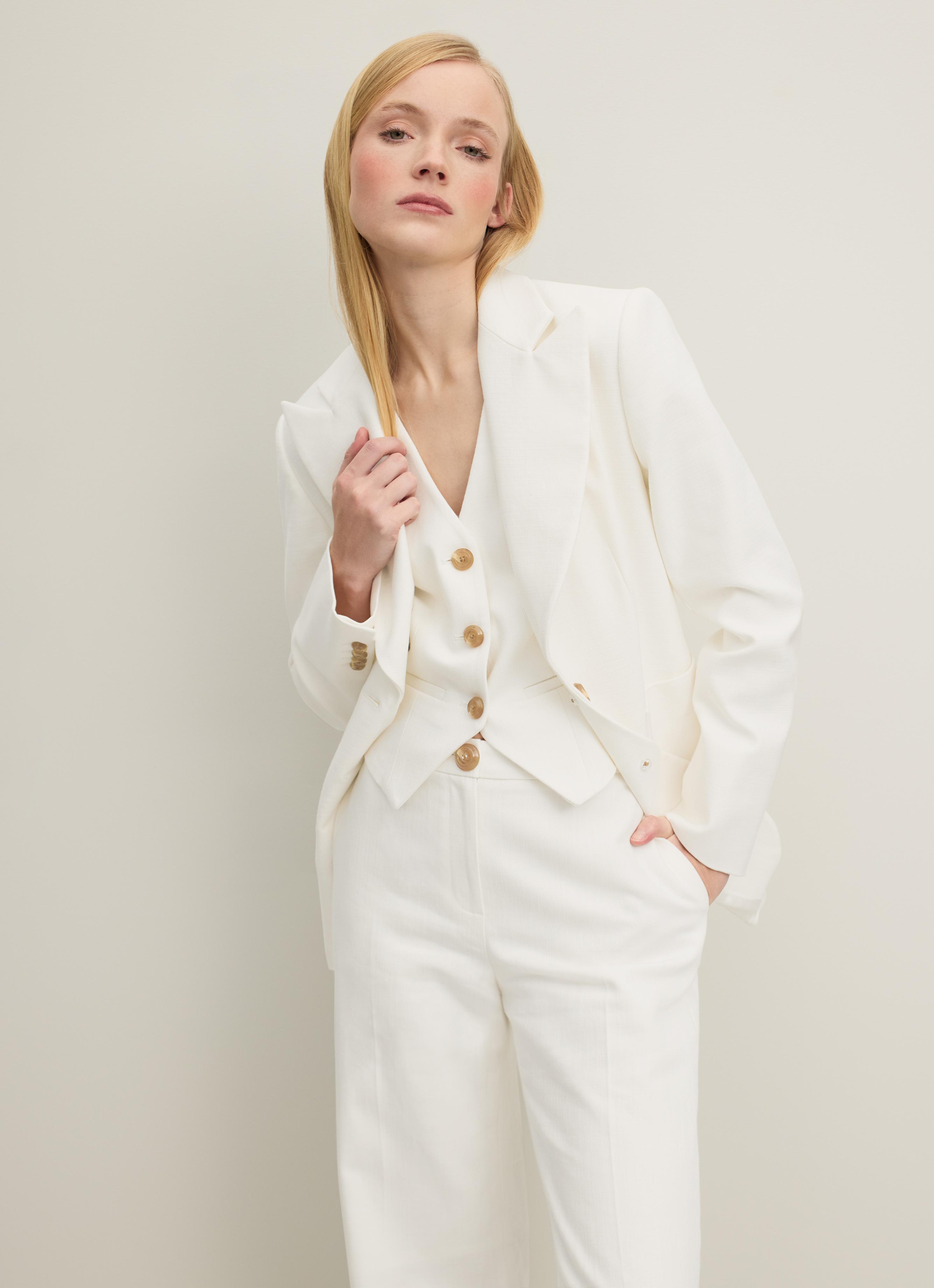 Avery Cream Italian Cotton Jacket