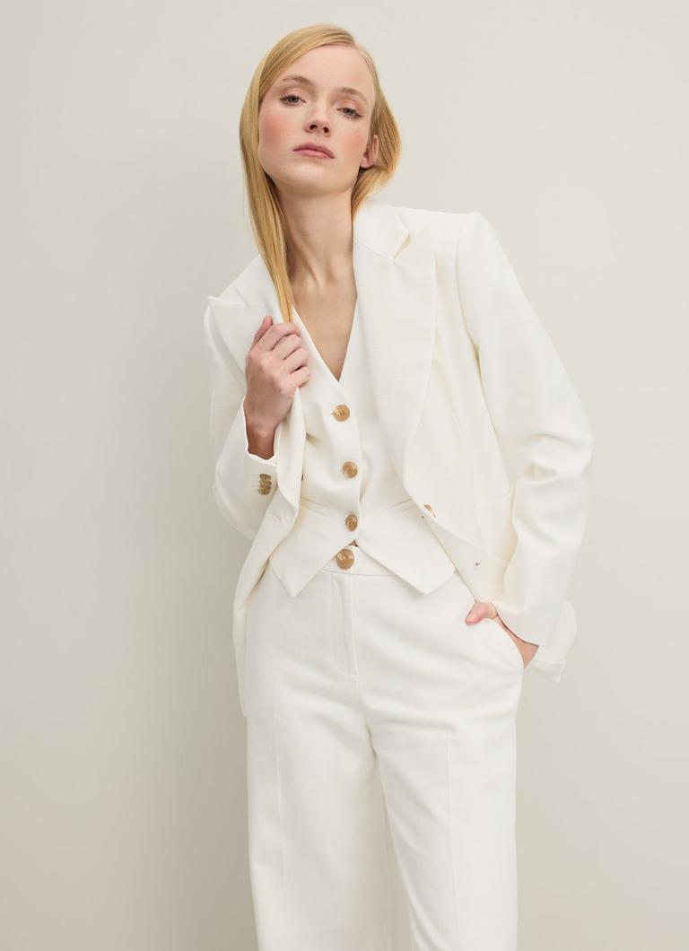 Avery Cream Italian Cotton Jacket