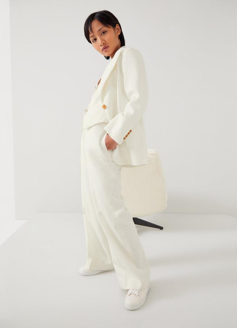 Avery Petite Cream Italian Cotton Jacket