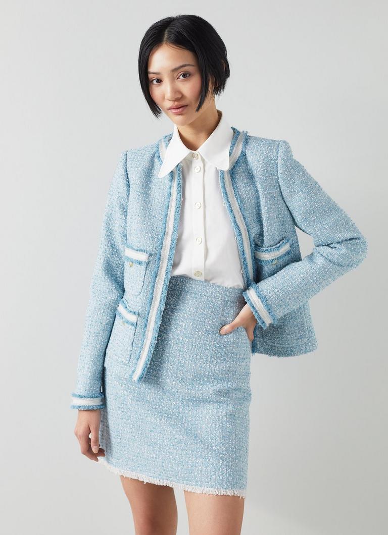 Tweed blazer skirt deals set