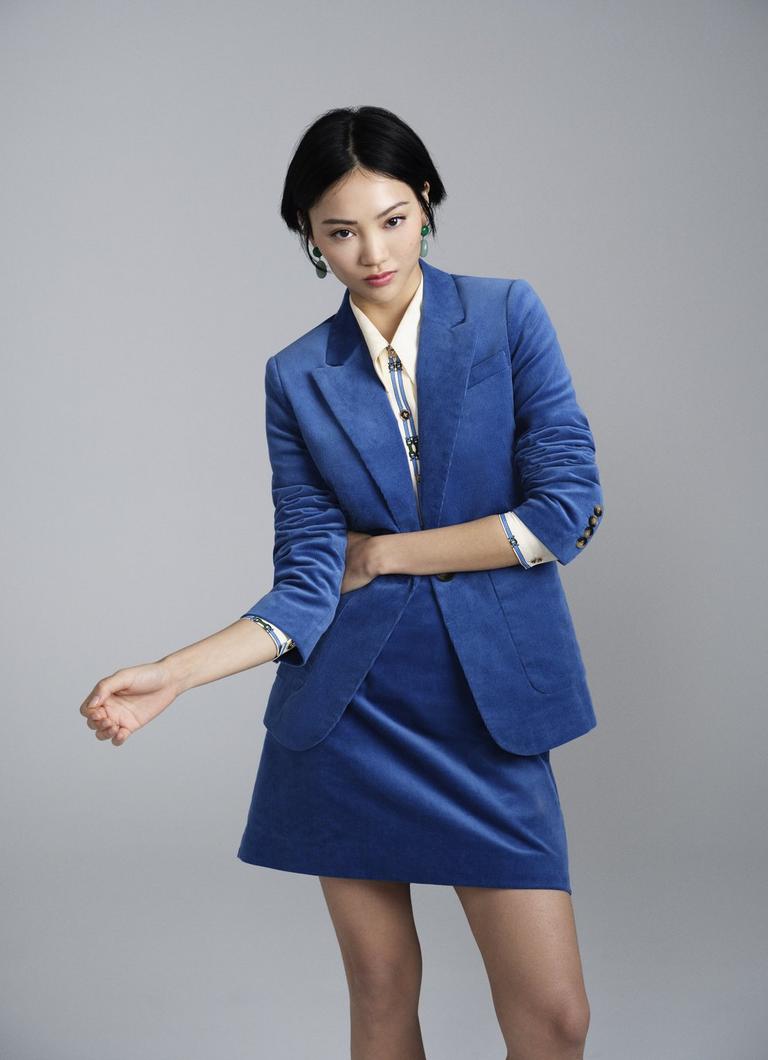 Deborah Blue Cotton Cord Jacket Clothing Sale Collections L.K.Bennett London