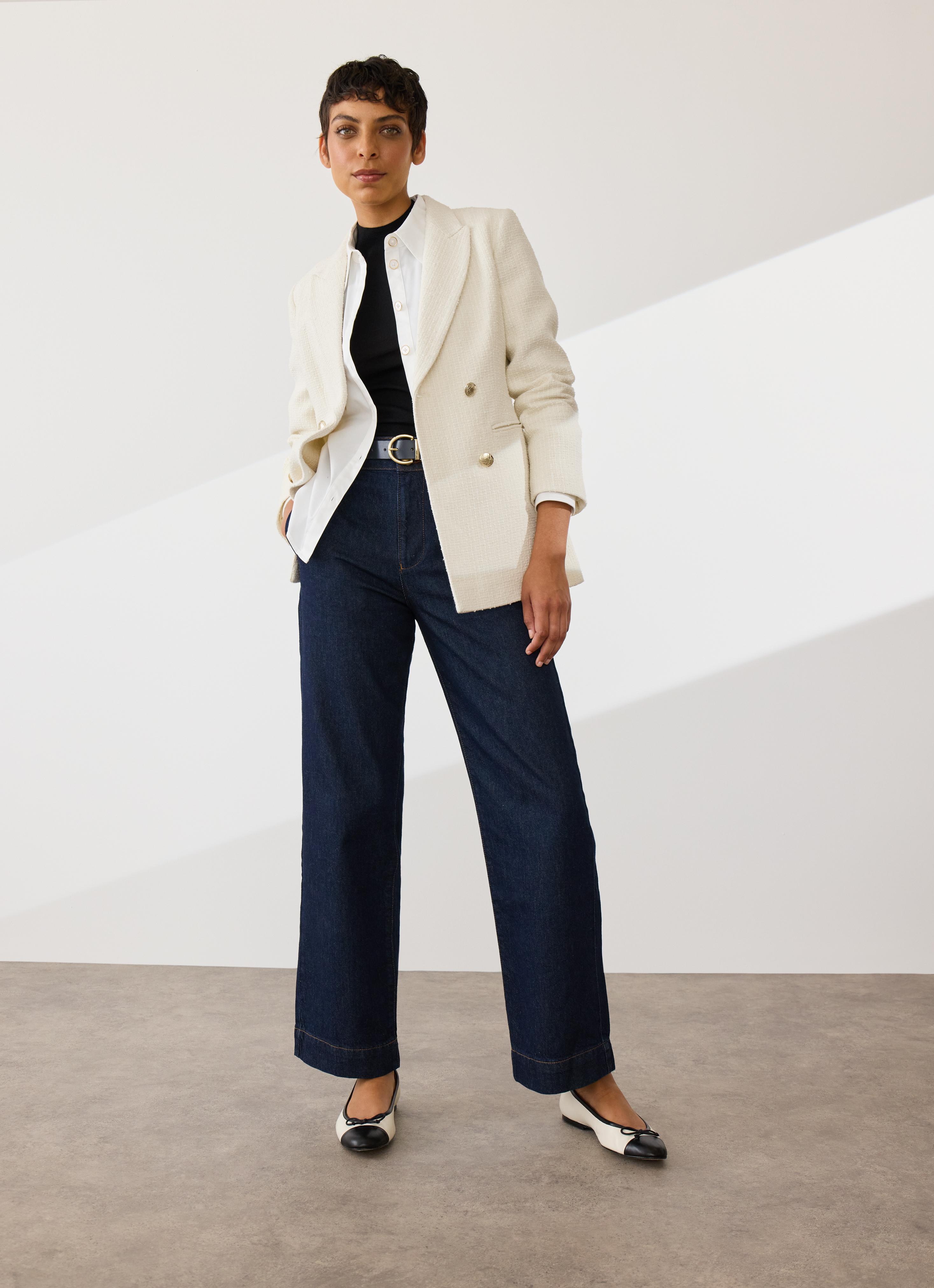 Mariner Cream Tweed Double Breasted Jacket 