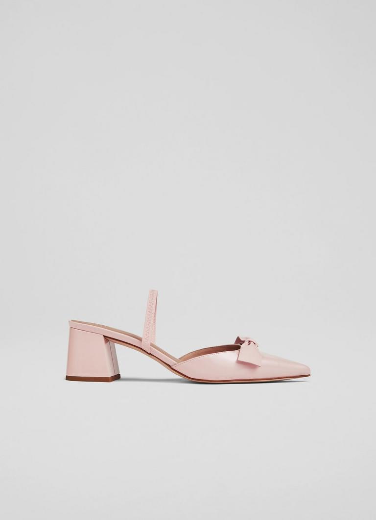 Cadence Pink Patent Bow Front Slingbacks Sale Collections L.K.Bennett London