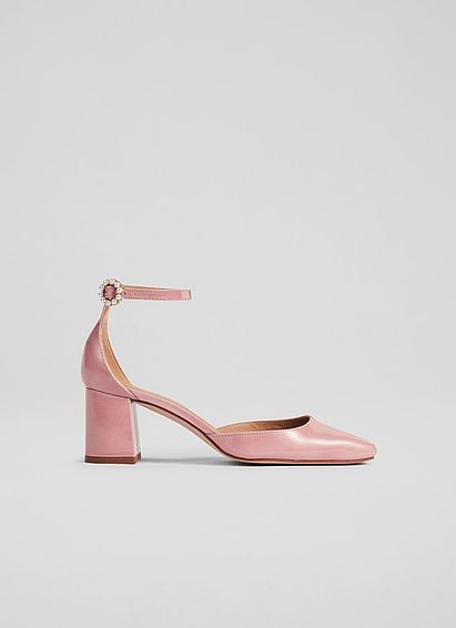 Darling Pink Patent Leather D’orsay Courts Blush, Blush