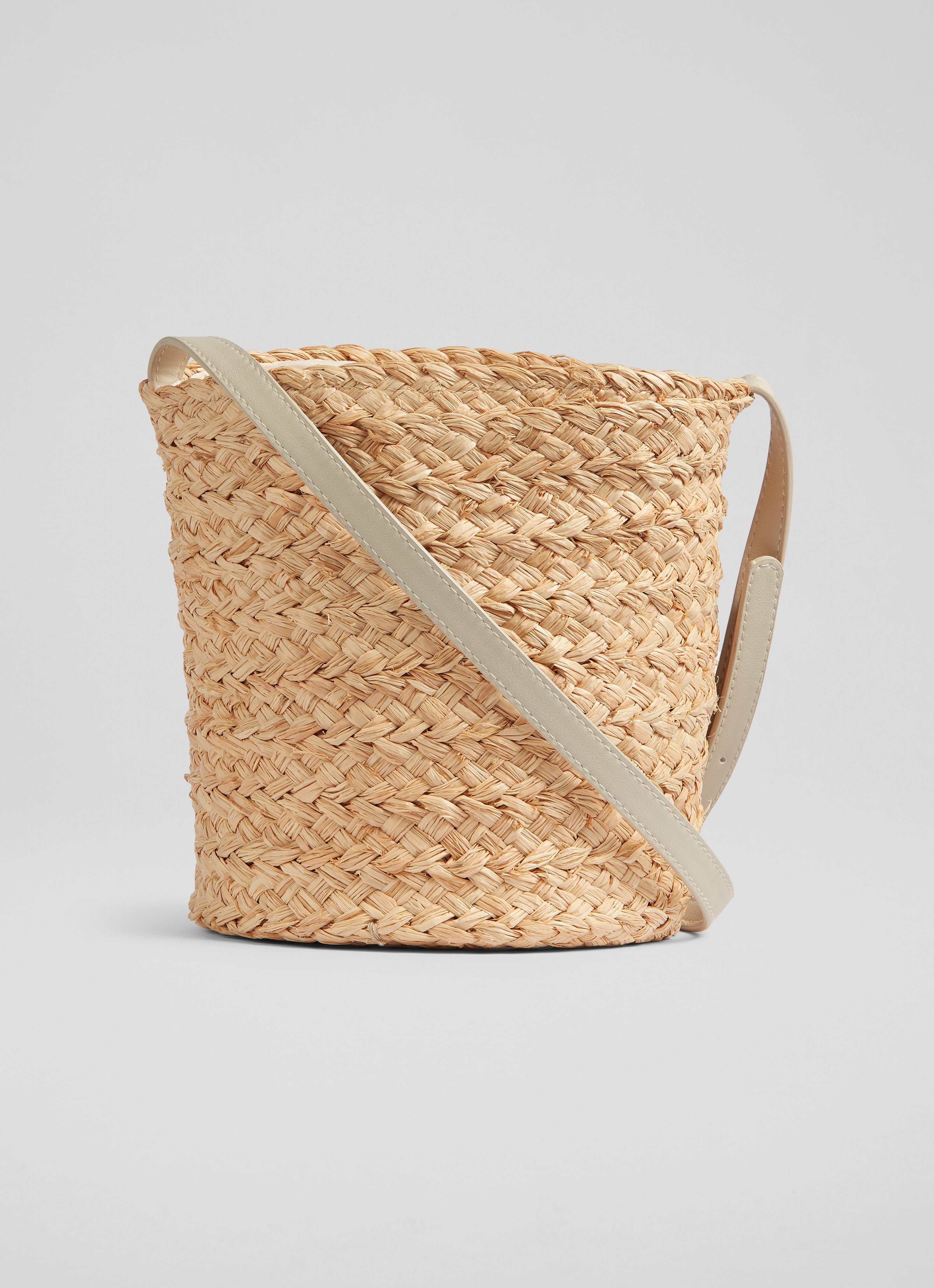 Mandy Natural Raffia Bucket Bag Handbags Sale Collections