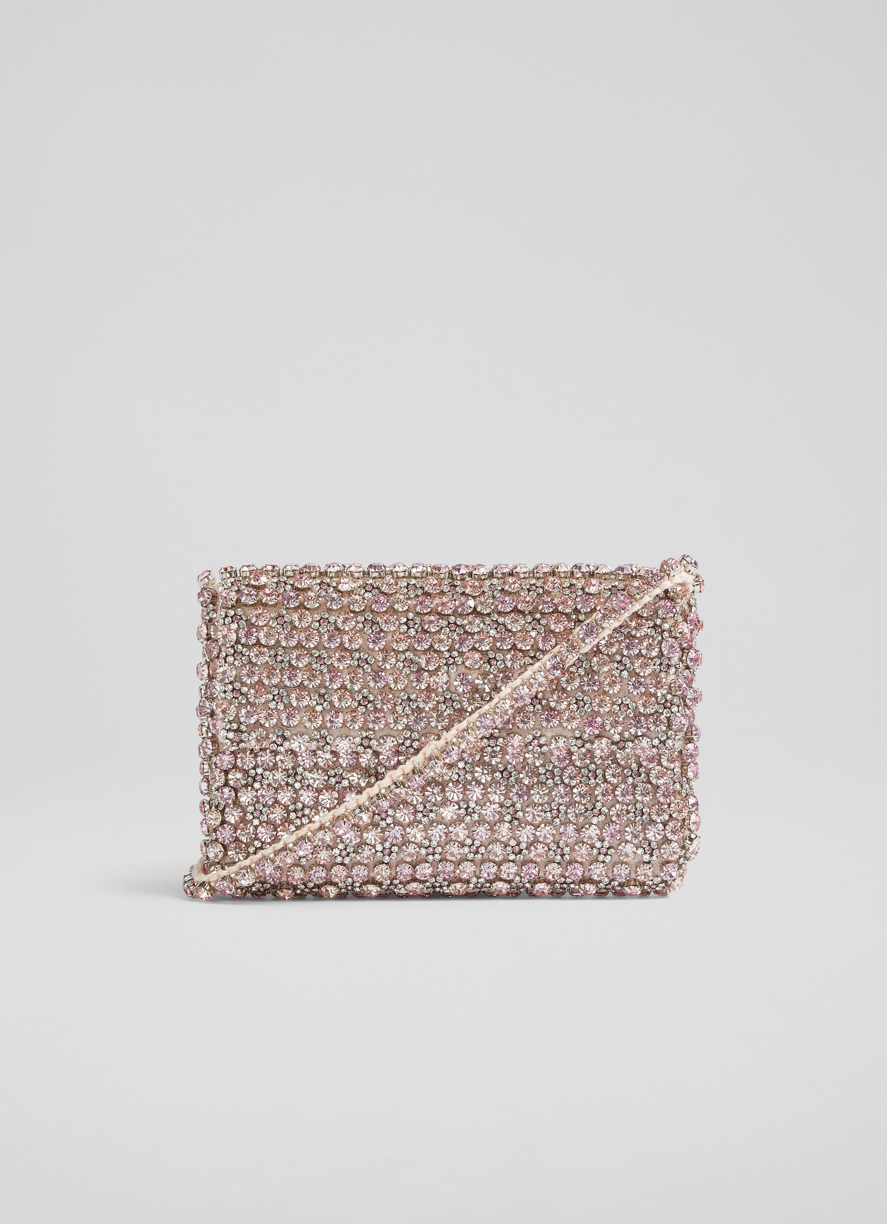 L.K.Bennett Rose Pink Crystal Shoulder Bag