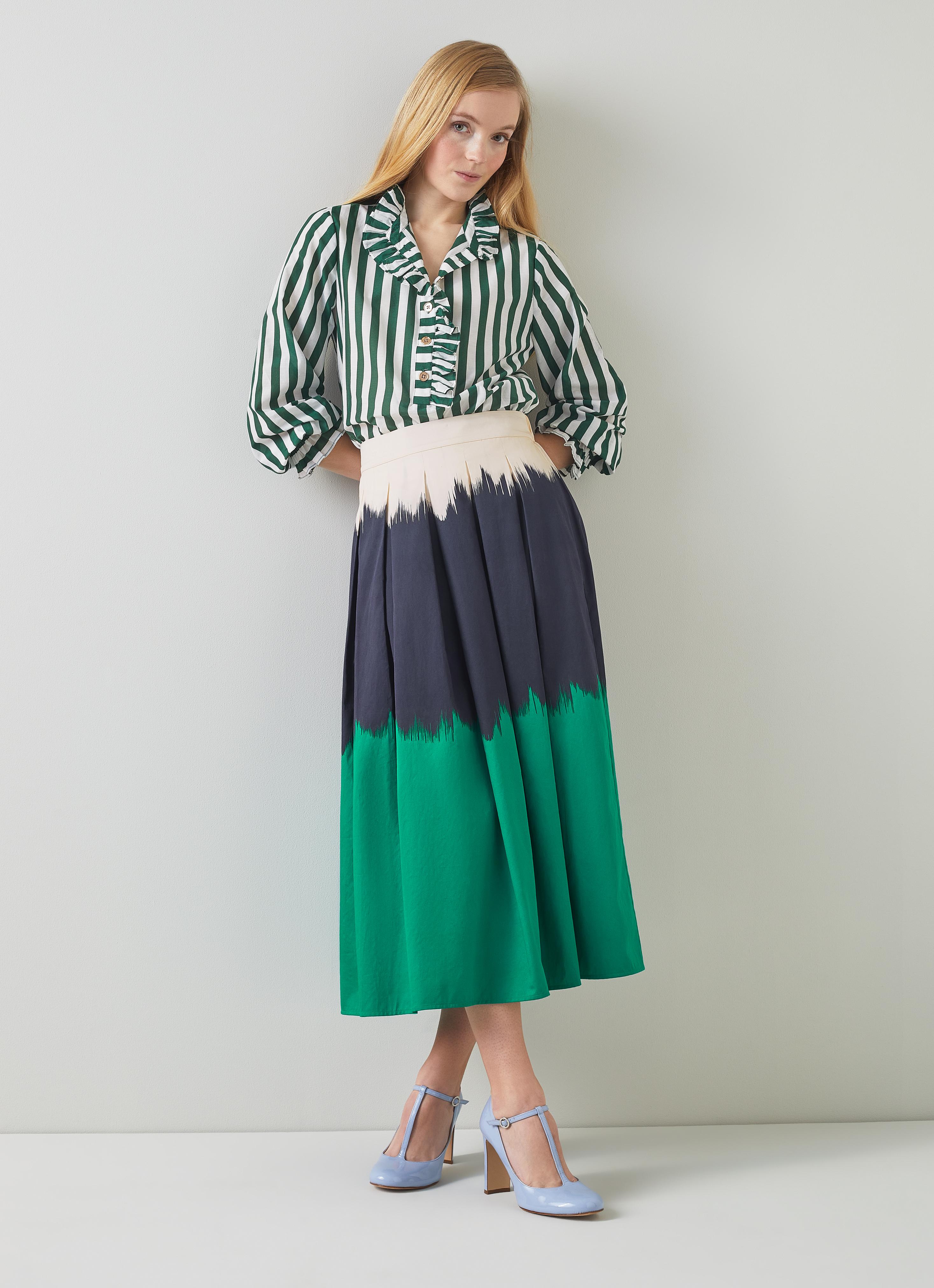 Midi Skirt Plus Size Tie Dye Skirt Set Multi Abstract Midi Skirt