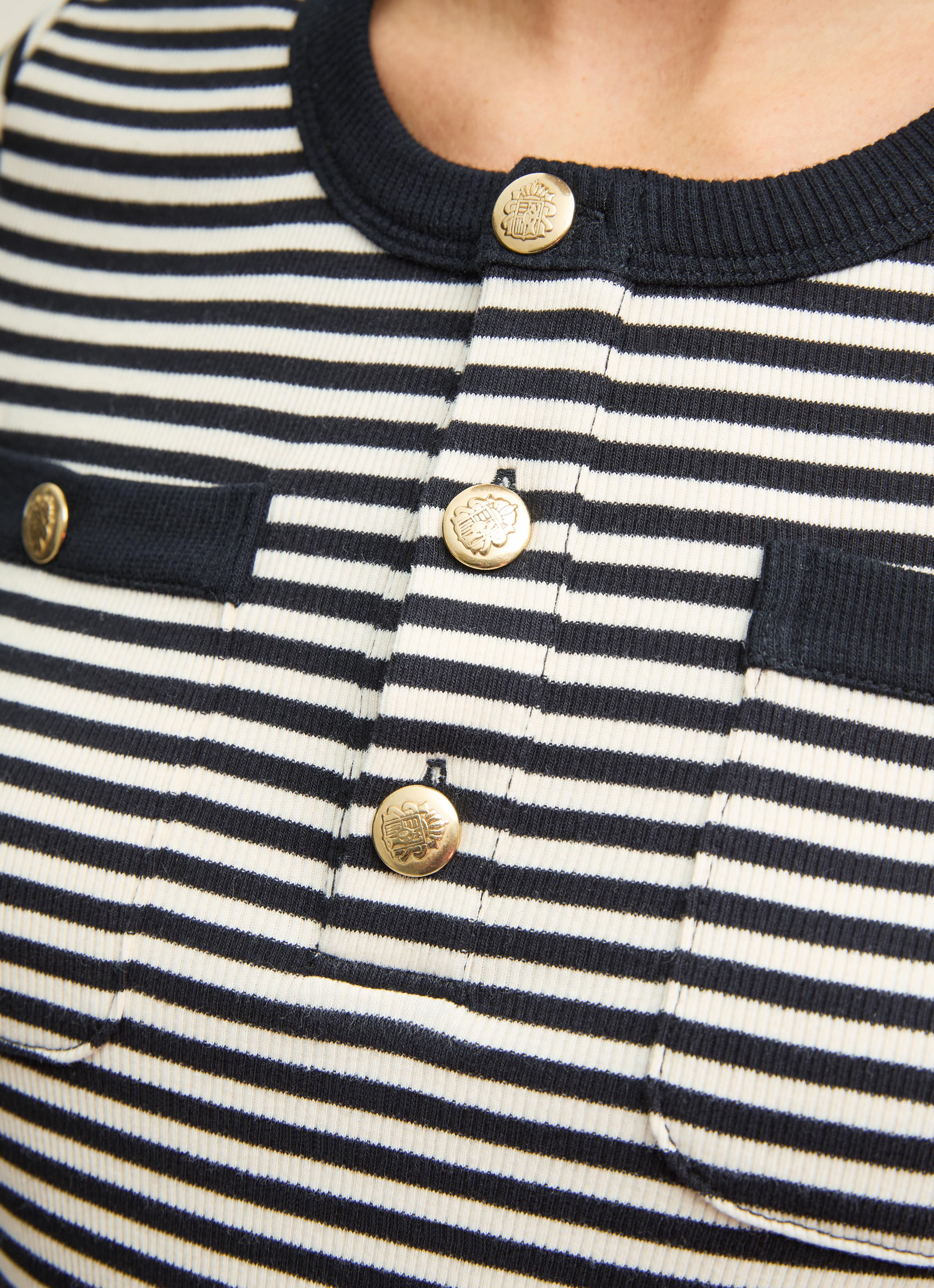 The Classic Shirt | Black & Cream #CLASSIC STRIPE BB SHIRT CREAM BLACK