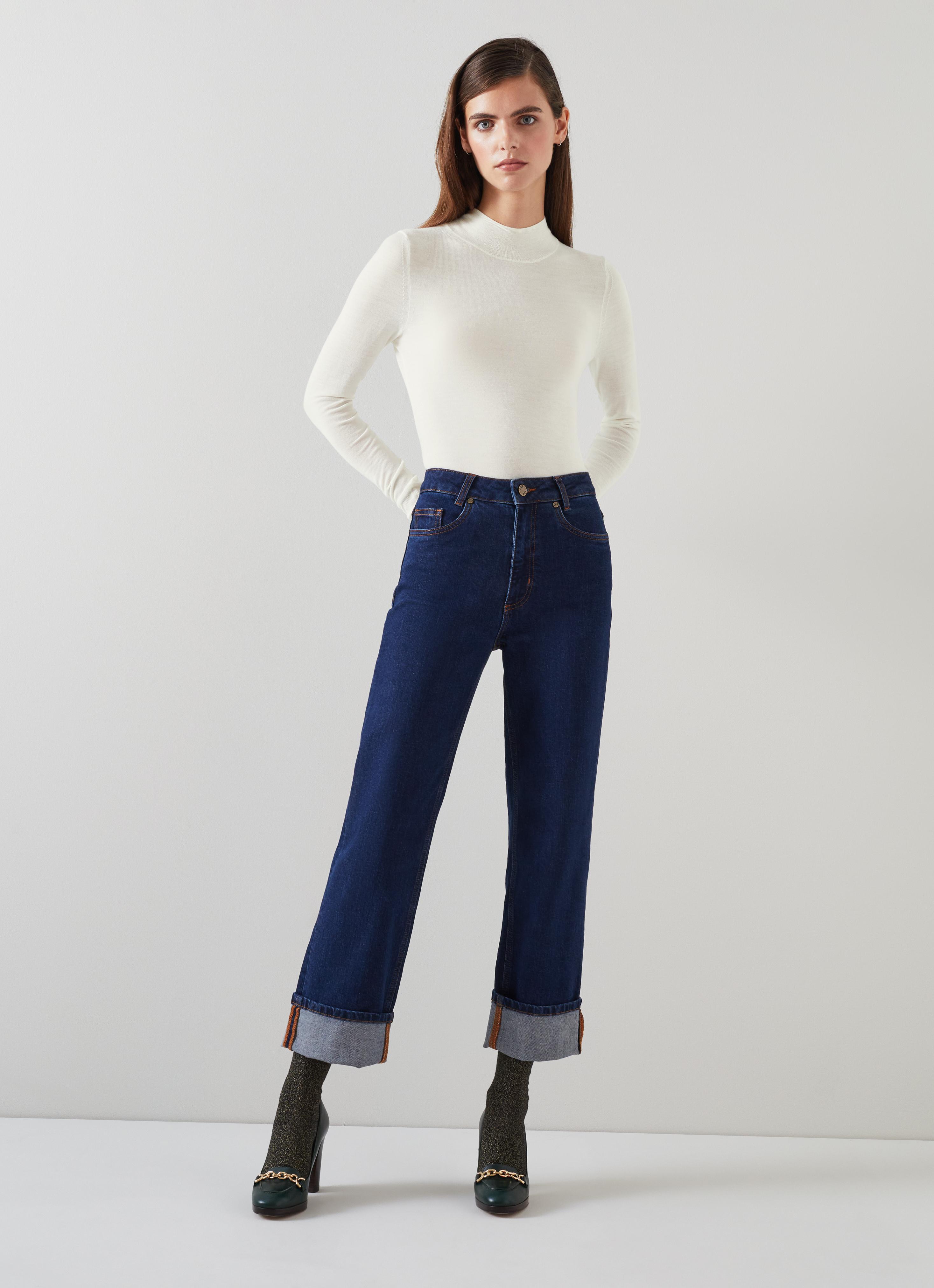 Ellie Cream Sustainably Sourced Merino Turtle Neck Jumper