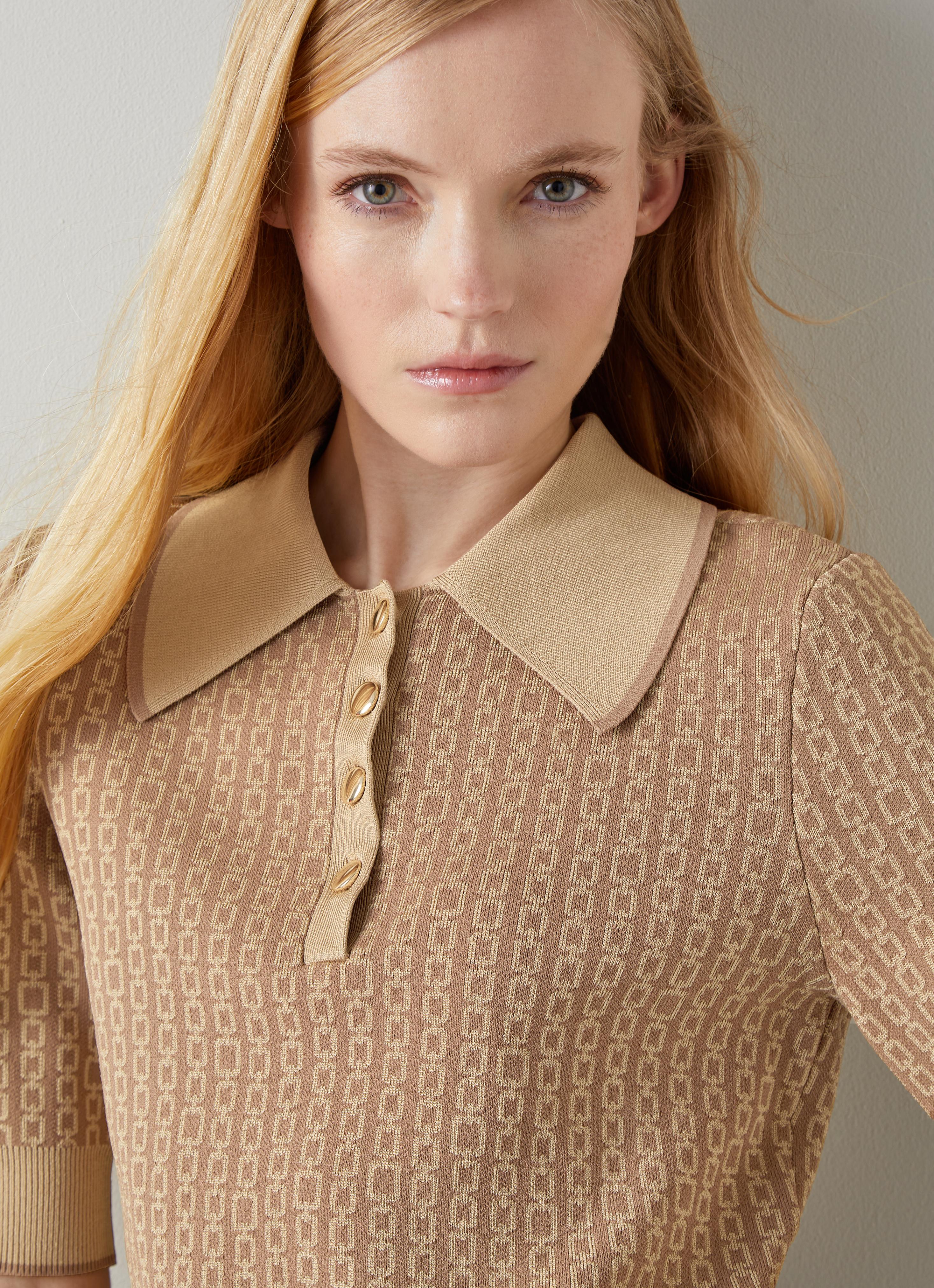 Rosey Camel Chain Knit Top | Clothing | Sale | Collections | L.K.