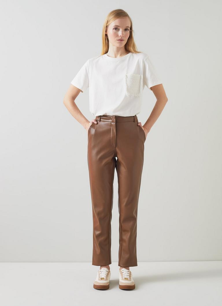 Lk bennett leather best sale trousers