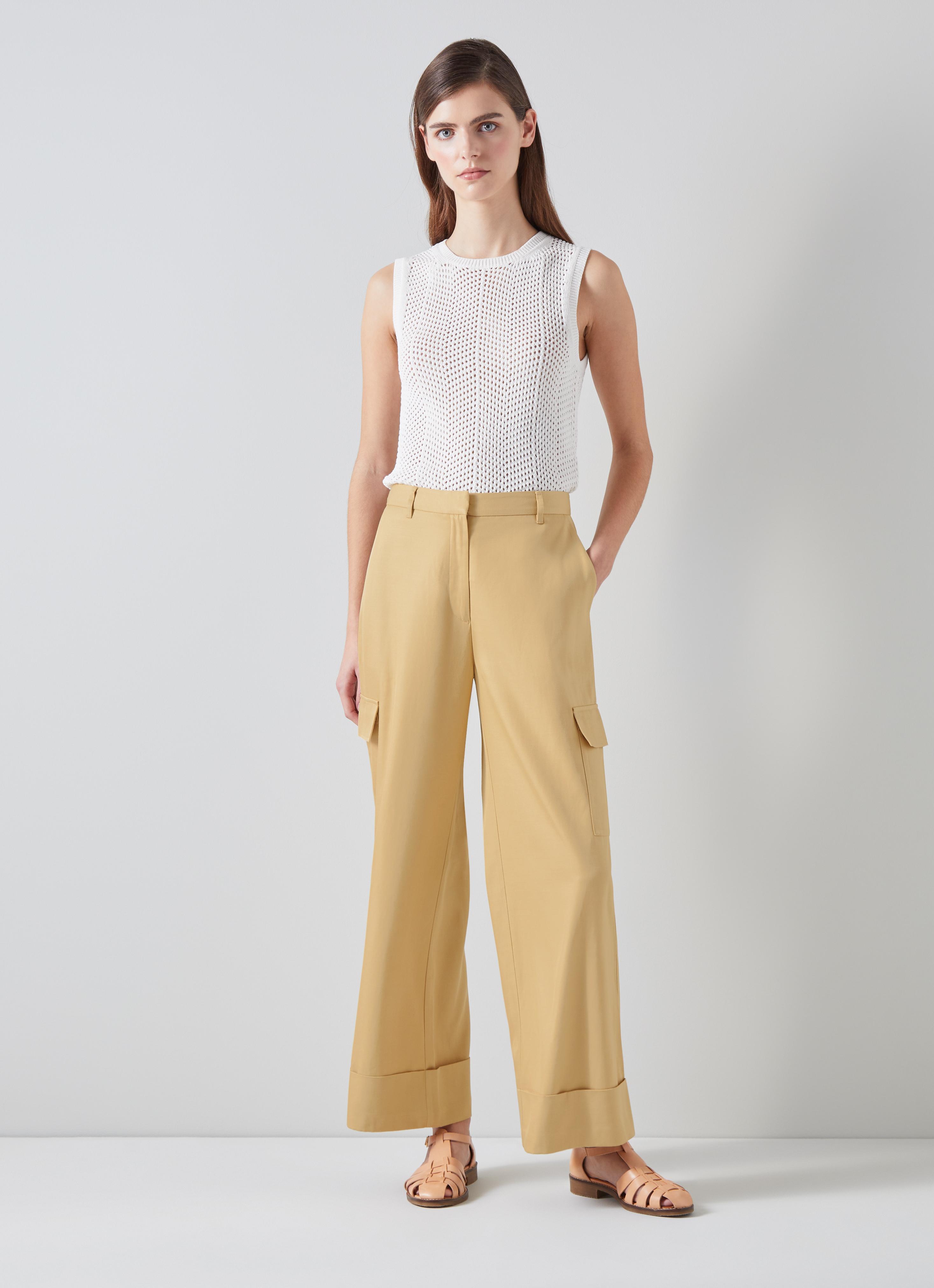 Riviera Stone Blend Trousers with TENCEL Lyocell, Stone