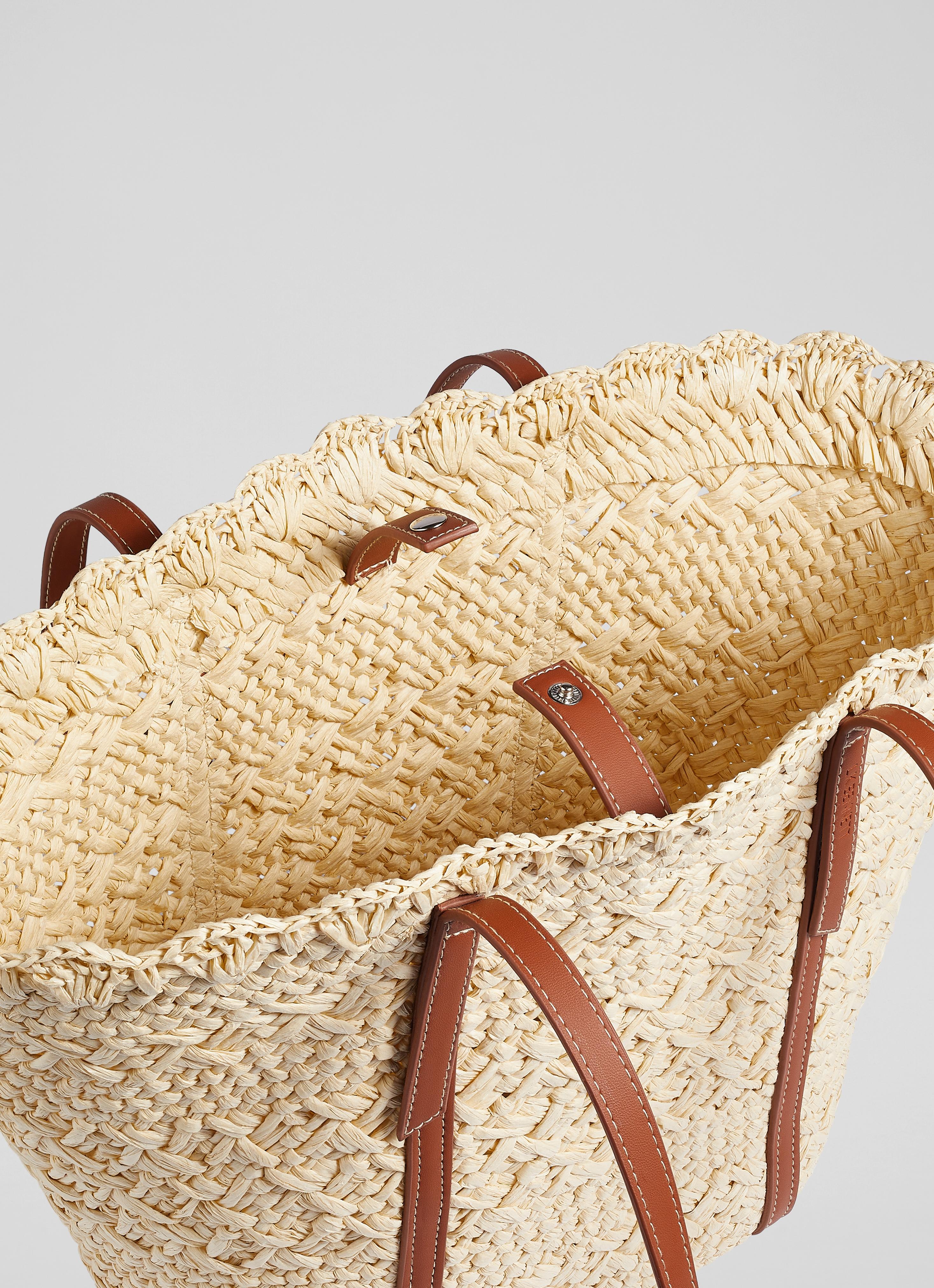 Didi Natural Raffia Scallop Edge Basket Bag | Handbags | Sale