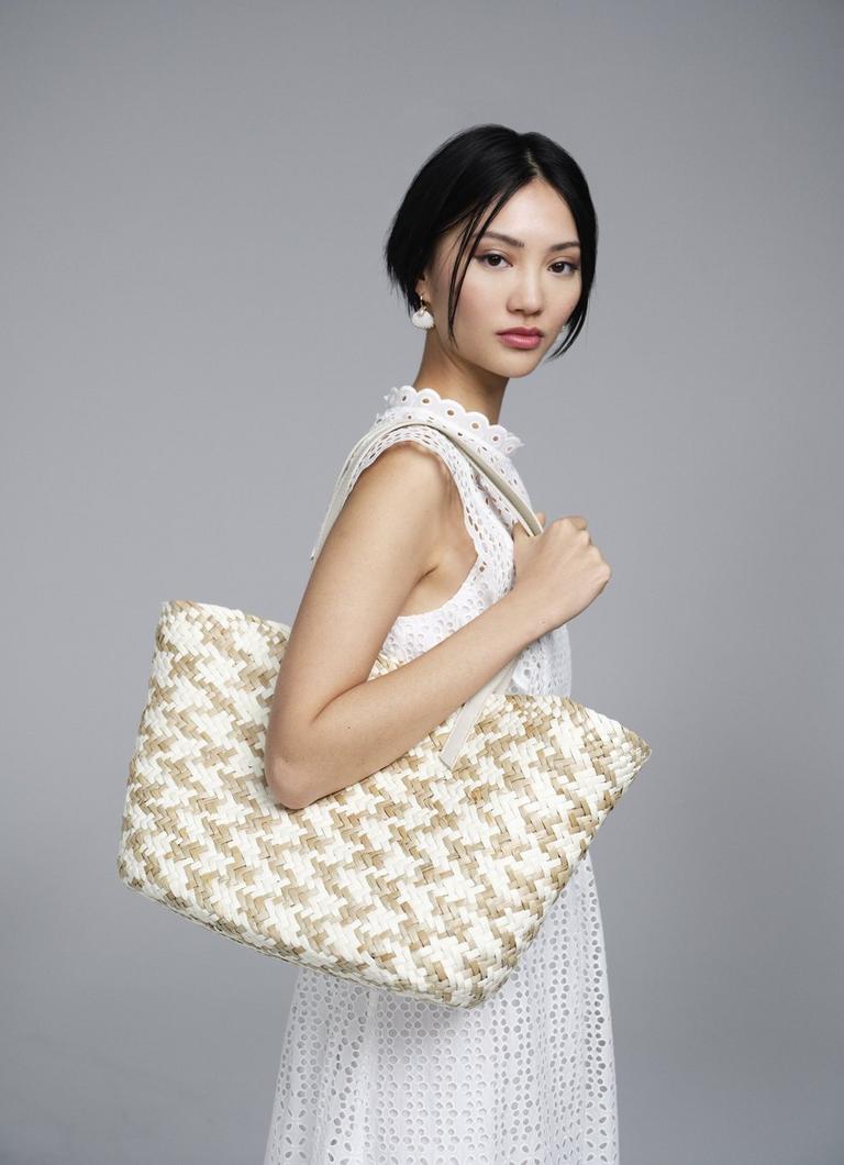 Lk bennett store straw bag