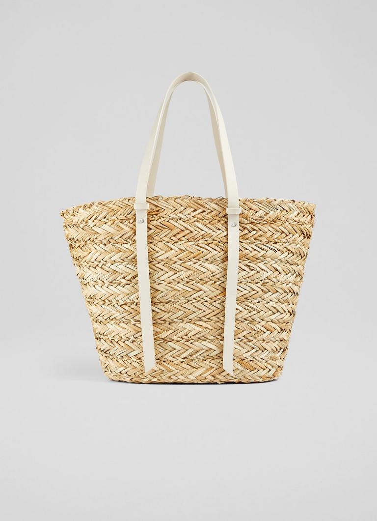 Natural straw tote bag sale