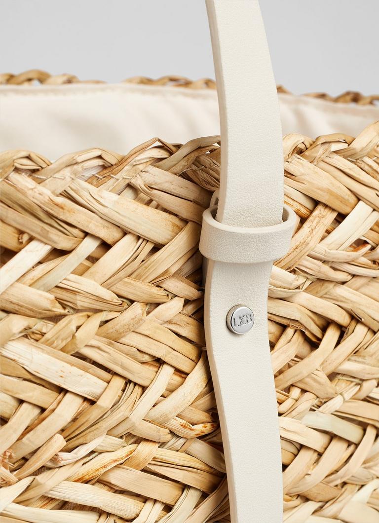 LKBennett ヴィオラ ストロークリームハンドル バスケットバッグ Viola Natural Straw Cream Handles Basket Bag | Handbags