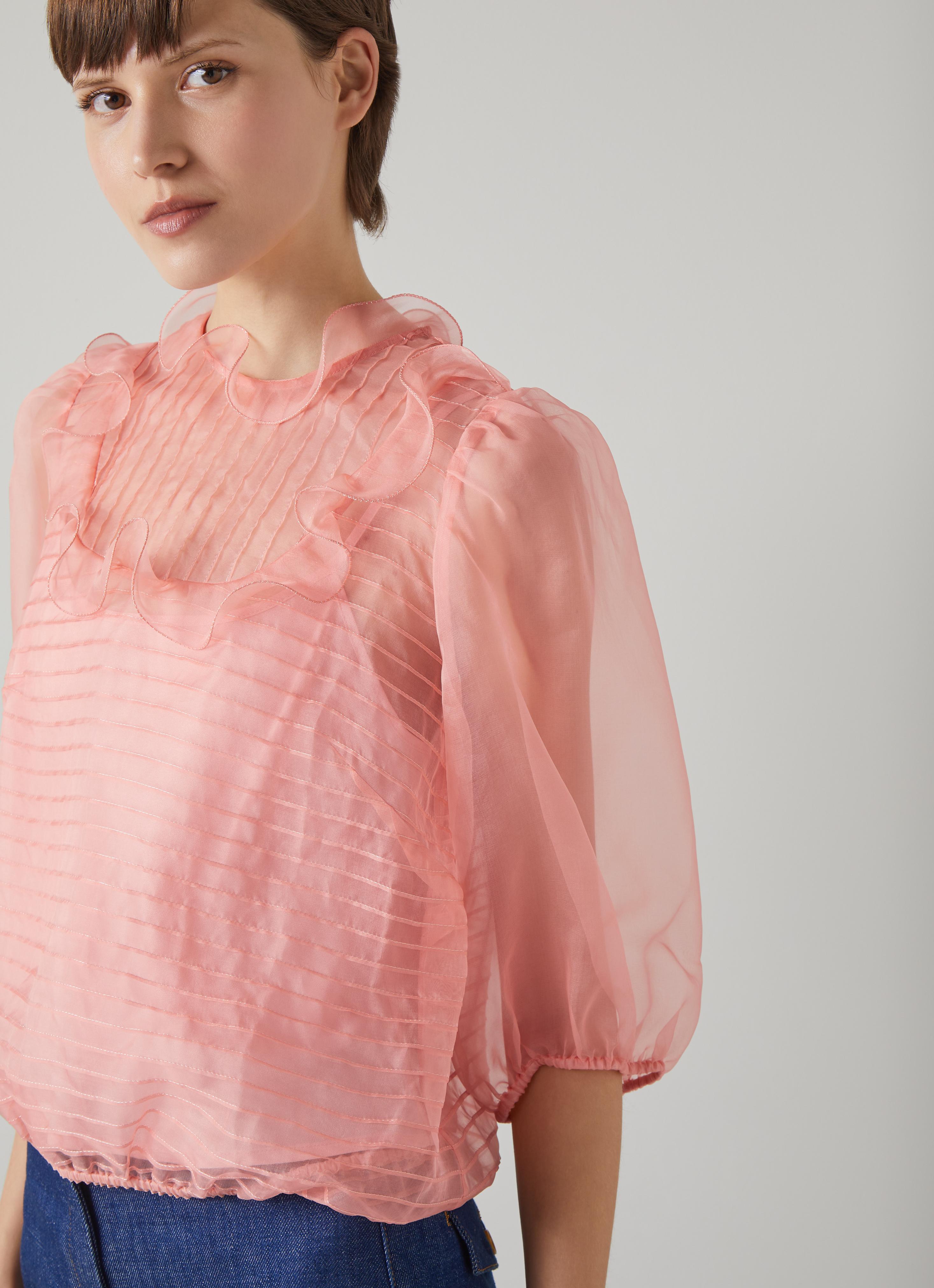 Maddie Pink Silk Organza Top | Clothing | Sale | Collections