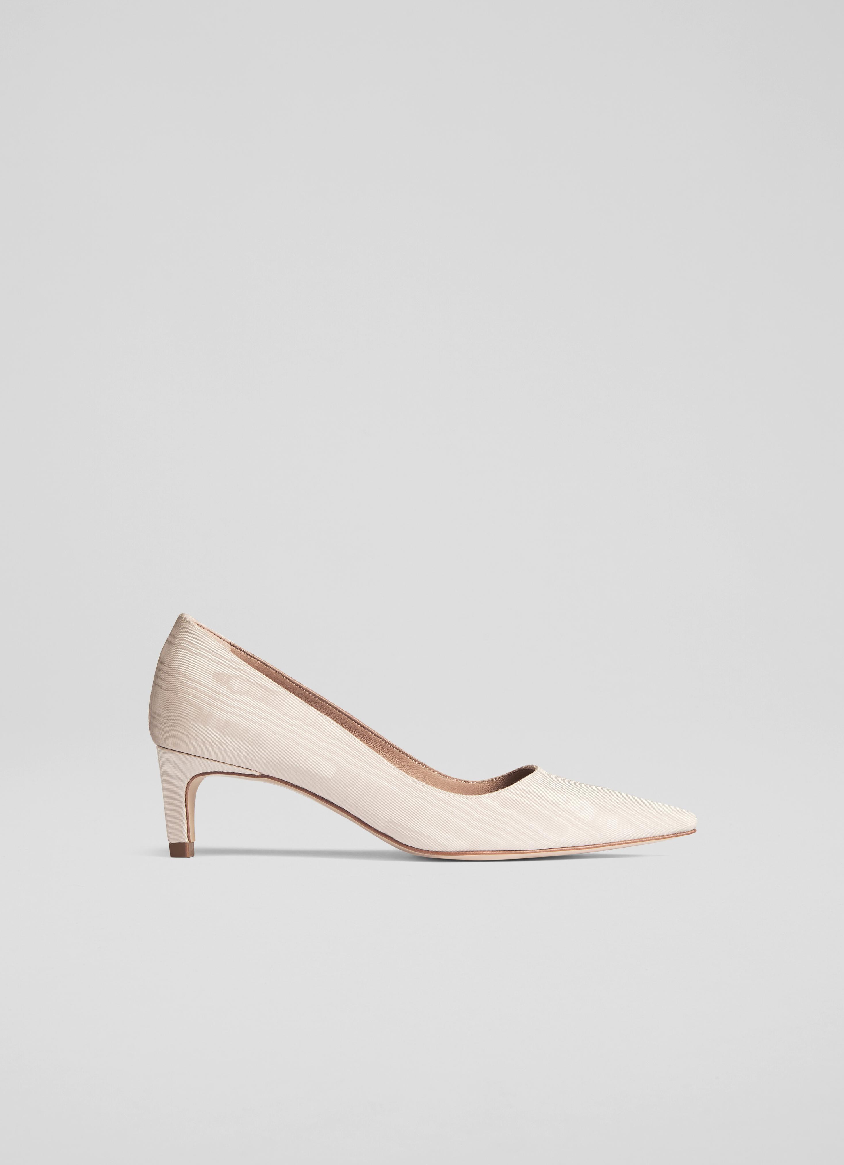 Classic Ava Trench Moire Pointed Kitten Heel Courts