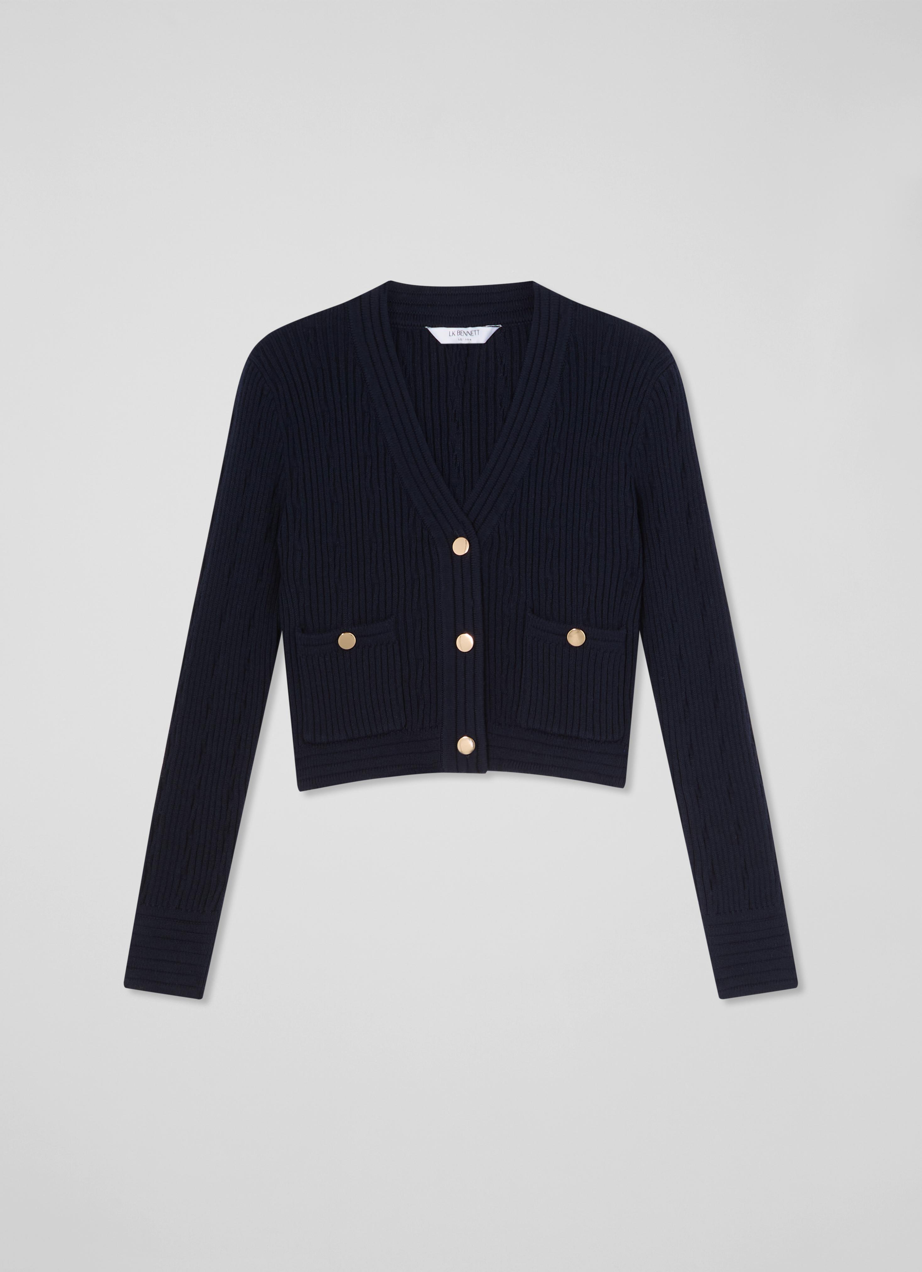 Shona Spring Shoulder Pad Long Sleeve Cardigan | Clothing