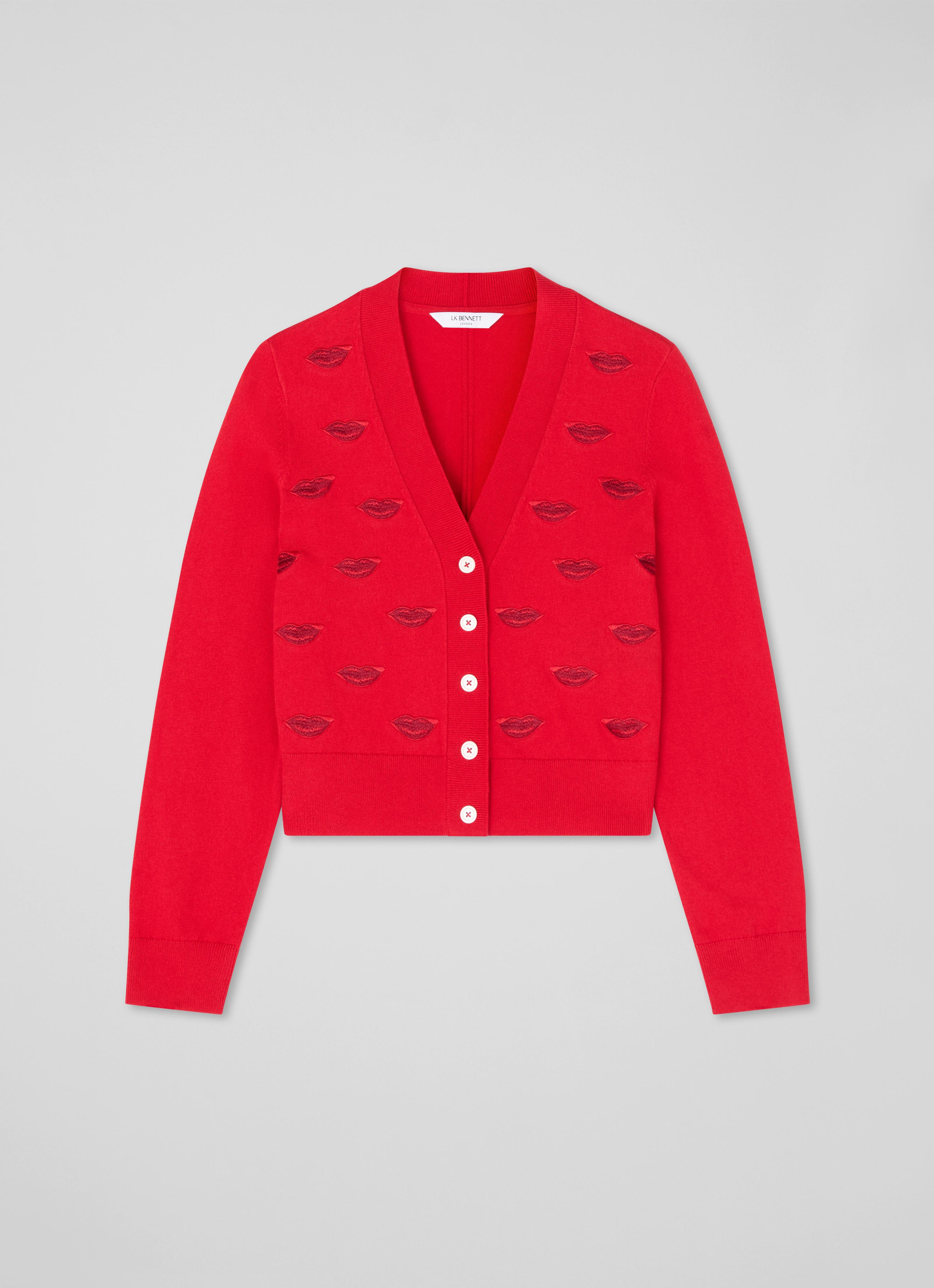 FASHIONOLIC Women's Long Sleeve Jersey Cardigan - Made In USA, Open Front, Multiple Colors (Red, XL) - View #8