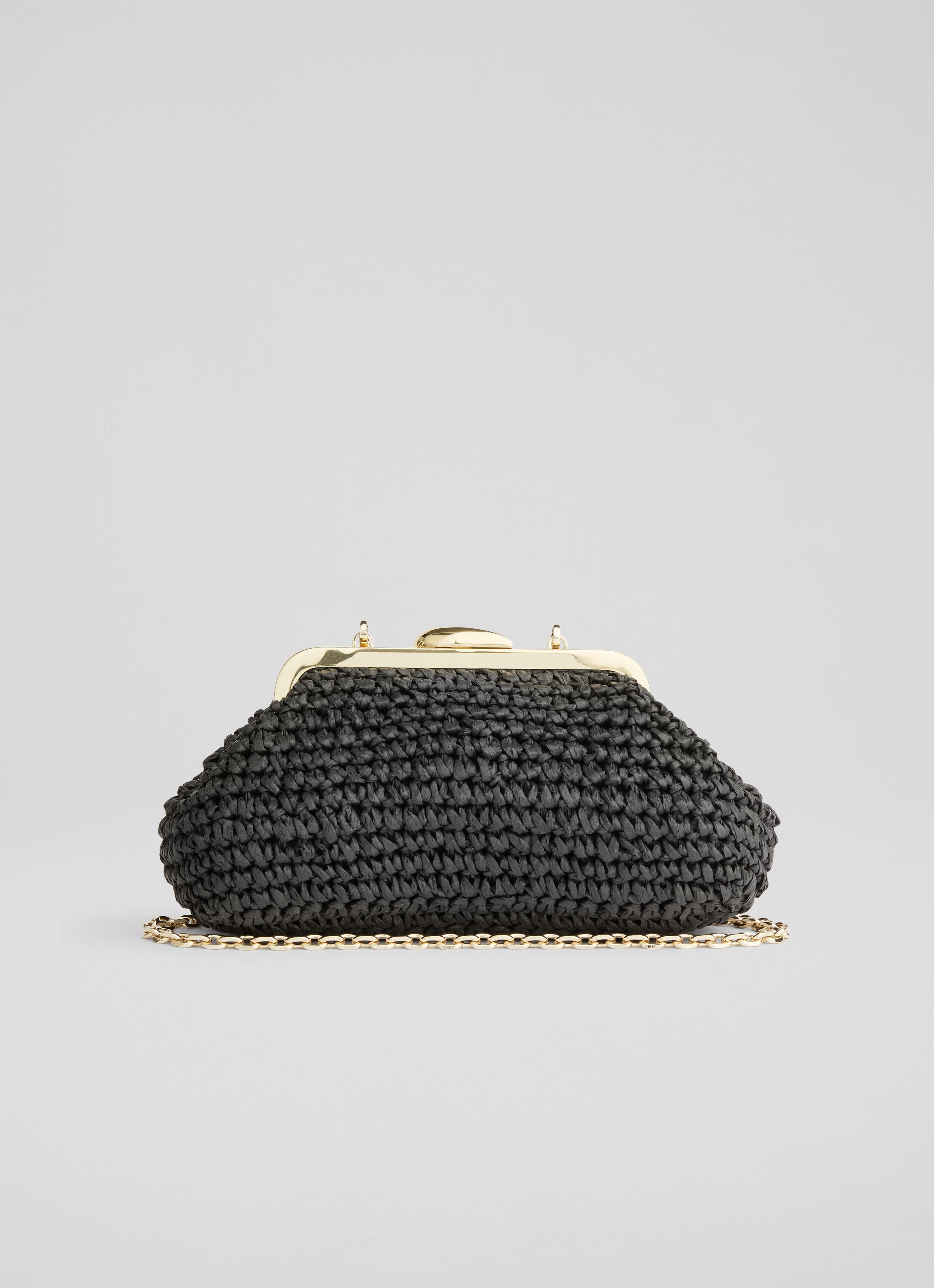 Alexa Black Paper Frame Clutch Bag Handbags New Arrivals