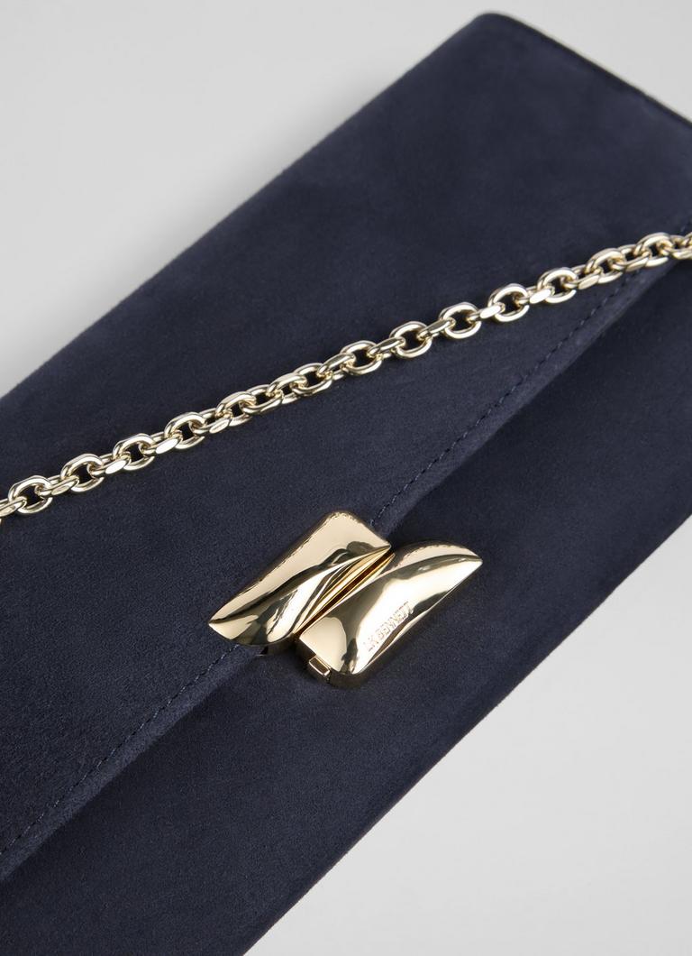 Daisy Blue Suede Long Clasp Clutch Bag | Handbags | New Daisy Blue Suede Long Clasp Clutch Bag | Handbags | New