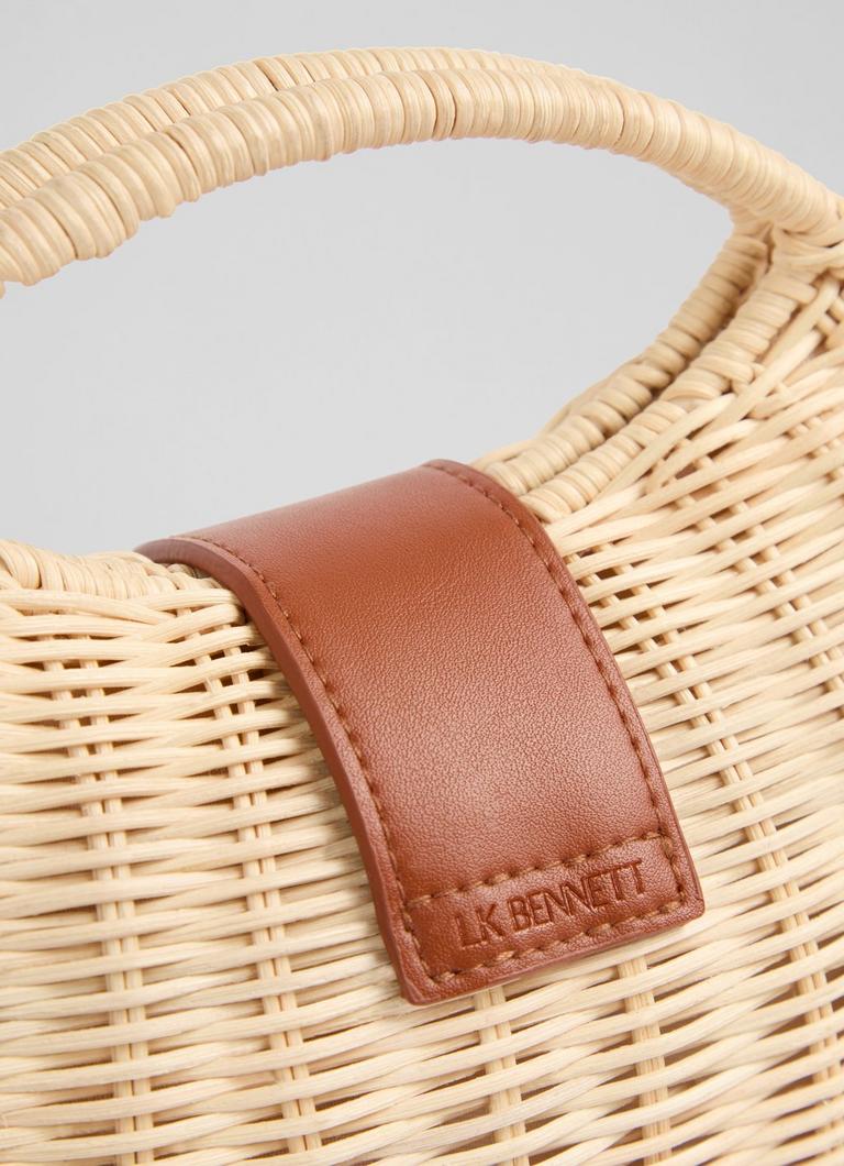 LKBennett ルル ストロー ラタン ボックス グラブバッグ LKBennett ルル ストロー ラタン ボックス グラブバッグ