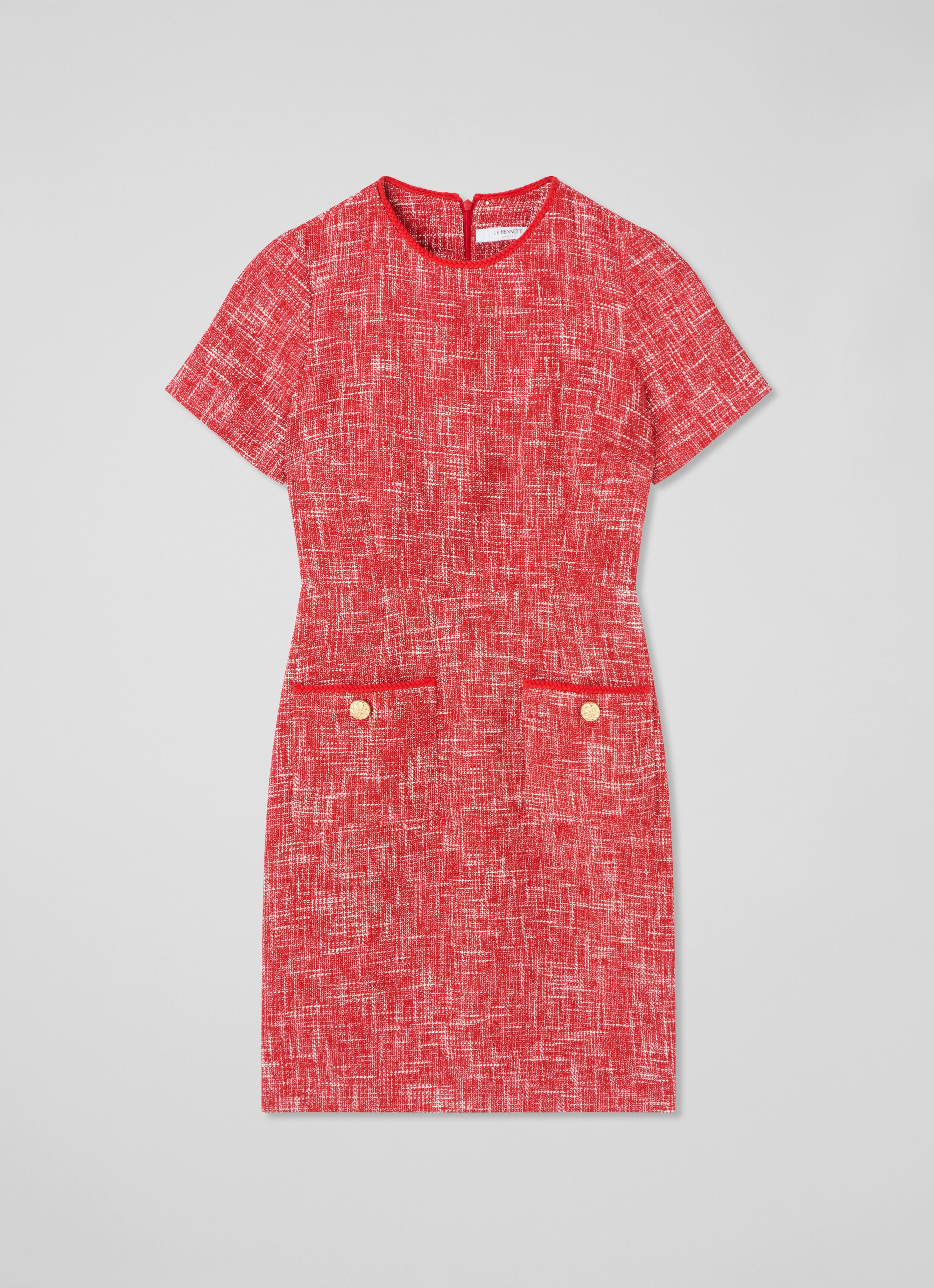 strapless open back dress Cotton Bubble Hem Mini Dress (white & red) – Bliss on Brannon