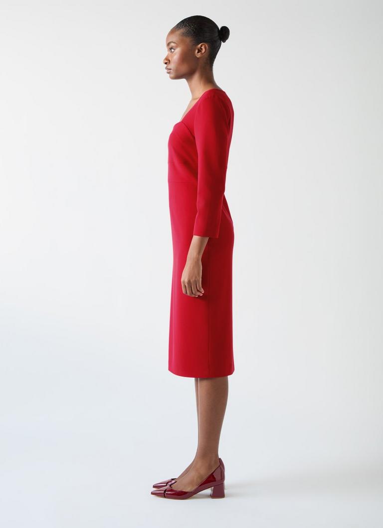 Altyn Red Crepe Shaped Seam Fitted Crepe Dress | Clothing | Collections | L.K.Bennett, London Altyn Red Crepe Shaped Seam Fitted Crepe Dress | Clothing | Collections | L.K.Bennett, London