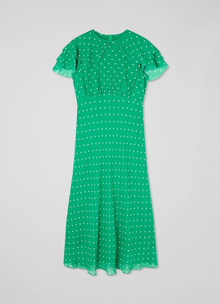 Ellen Green & Birch Polka Dot Print Dress | Clothing | Collections | L.K.Bennett, London Ellen Green & Birch Polka Dot Print Dress | Clothing | Collections | L.K.Bennett, London