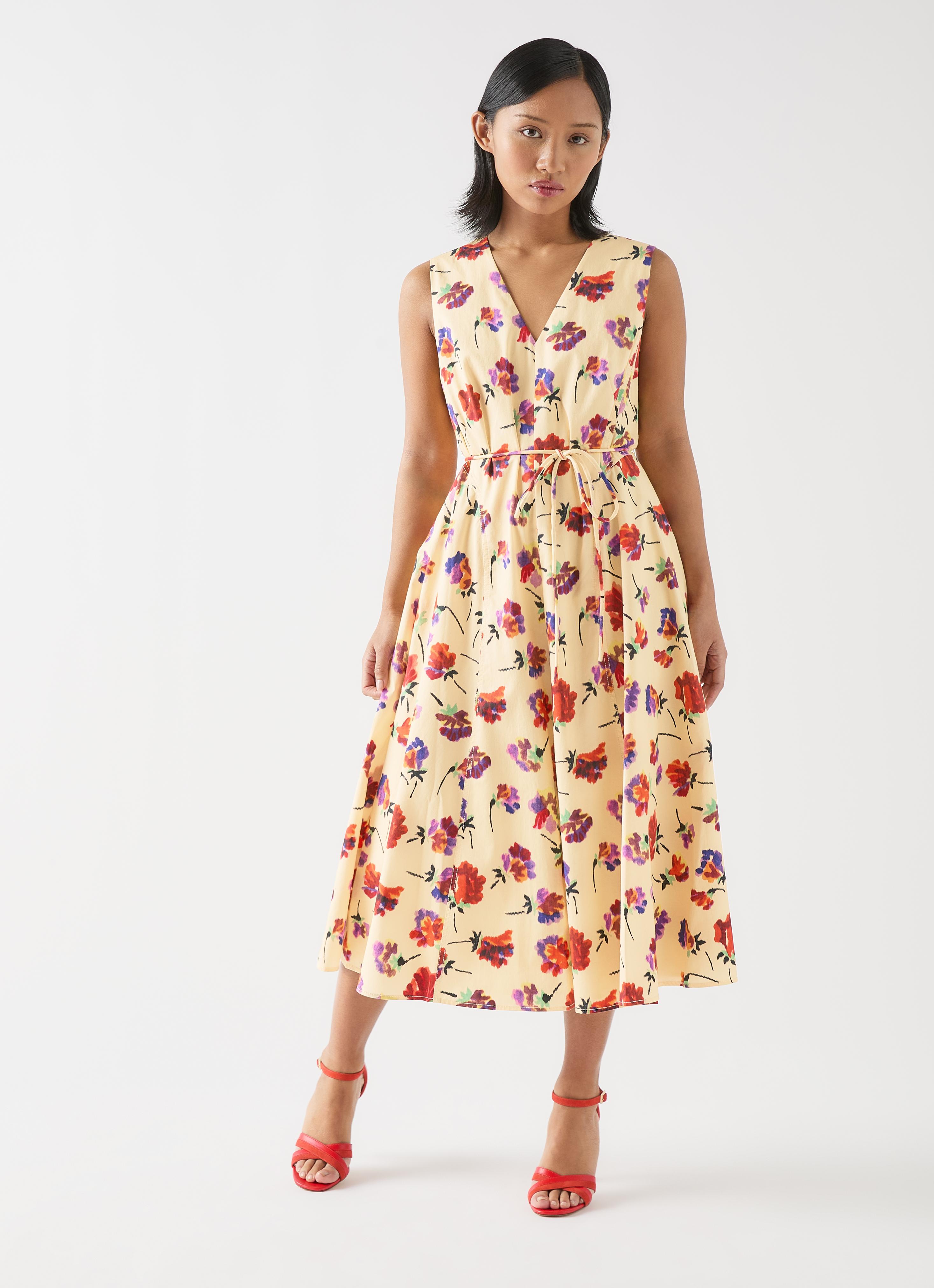 Tea Dress Bon Marche Petite Dresses Midi Dress Petite Cotton