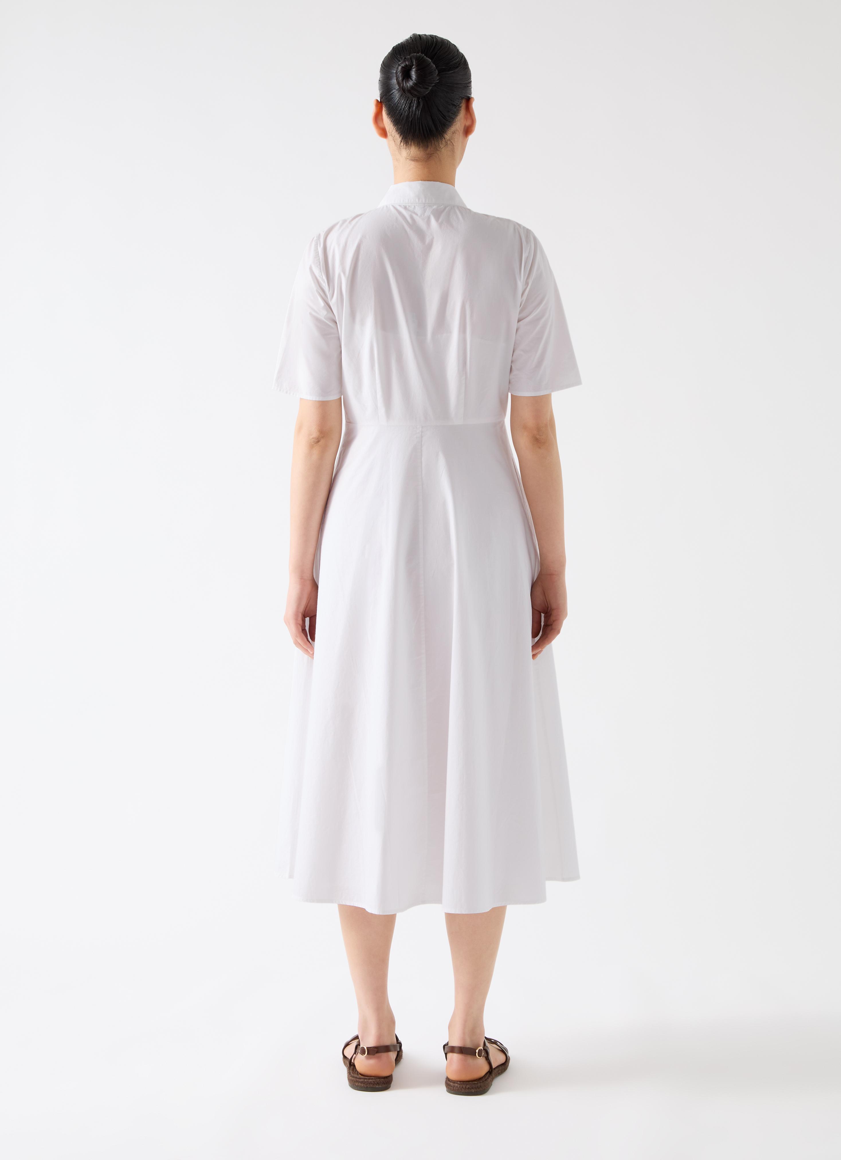 Grace White Cotton Embroidered Lace Panel Bib Dress | Clothing |  Collections | L.K.Bennett, London
