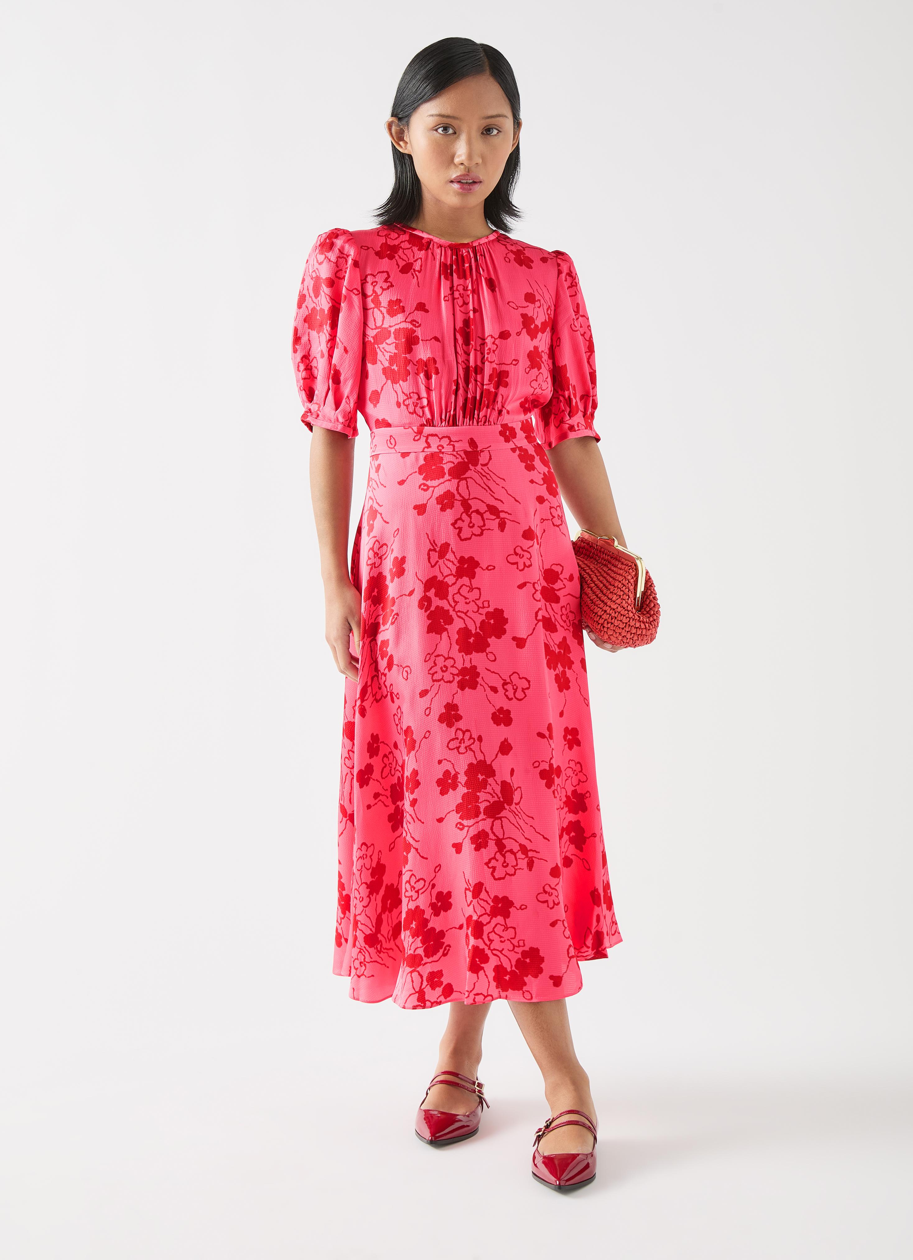 Jem Petite Desert Rose & Red Wildflower Tea Dress