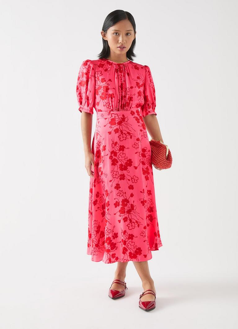 Jem Petite Desert Rose & Red Wildflower Tea Dress