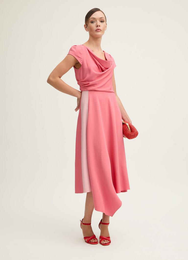 Moon Desert Rose & Soft Pink Crepe Dress