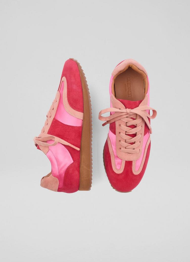 Lkb Sport Pink Leather Runner Trainers Shoes Collections