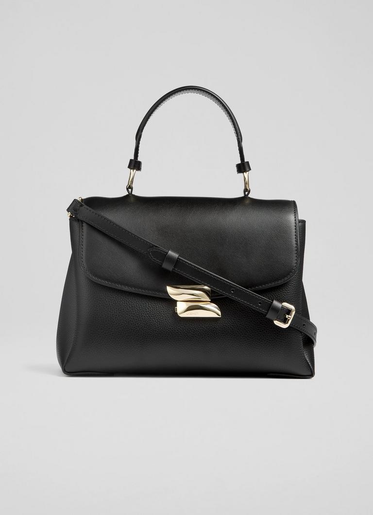 LKBennett ダーシーレザー トップハンドル クロスボディバッグ Darcie Pink Leather Top Handle Crossbody bag | Handbags