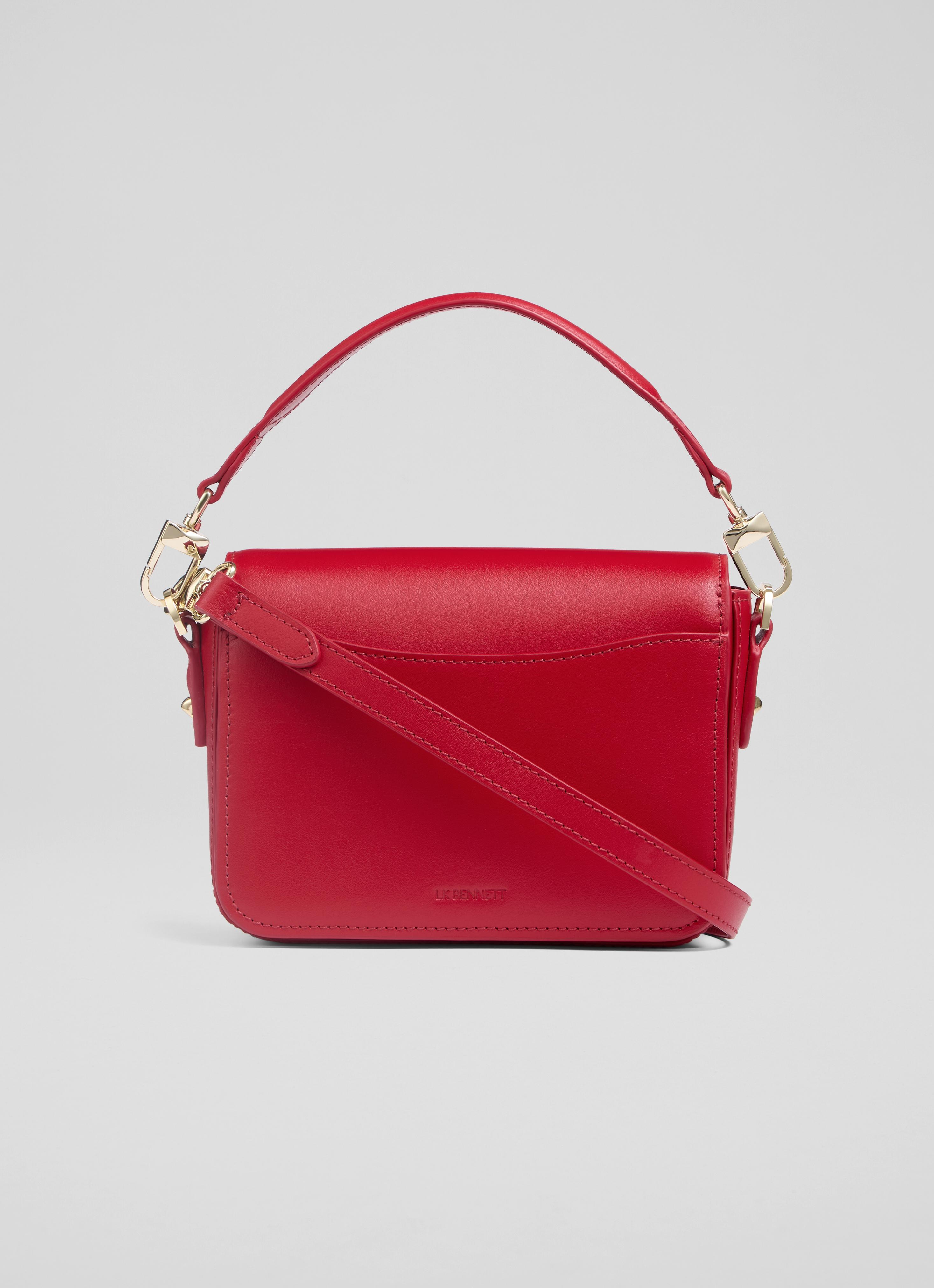 Frankie Red Smooth Leather Core Crossbody Bag | Handbags