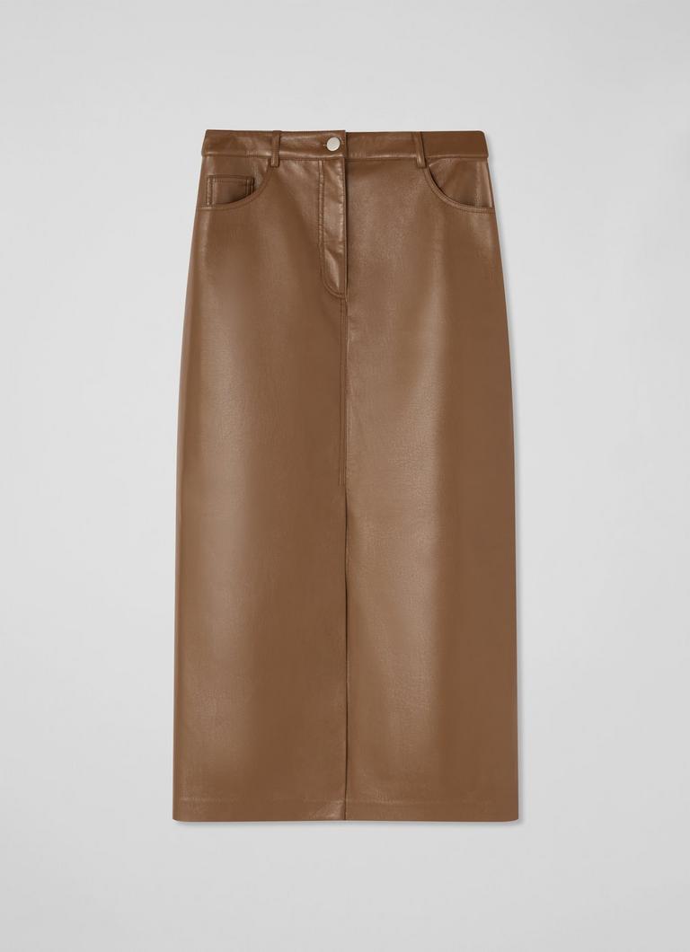 Leather Pencil Brown Faux Leather Skirt Zara Burgundy Zara Pink