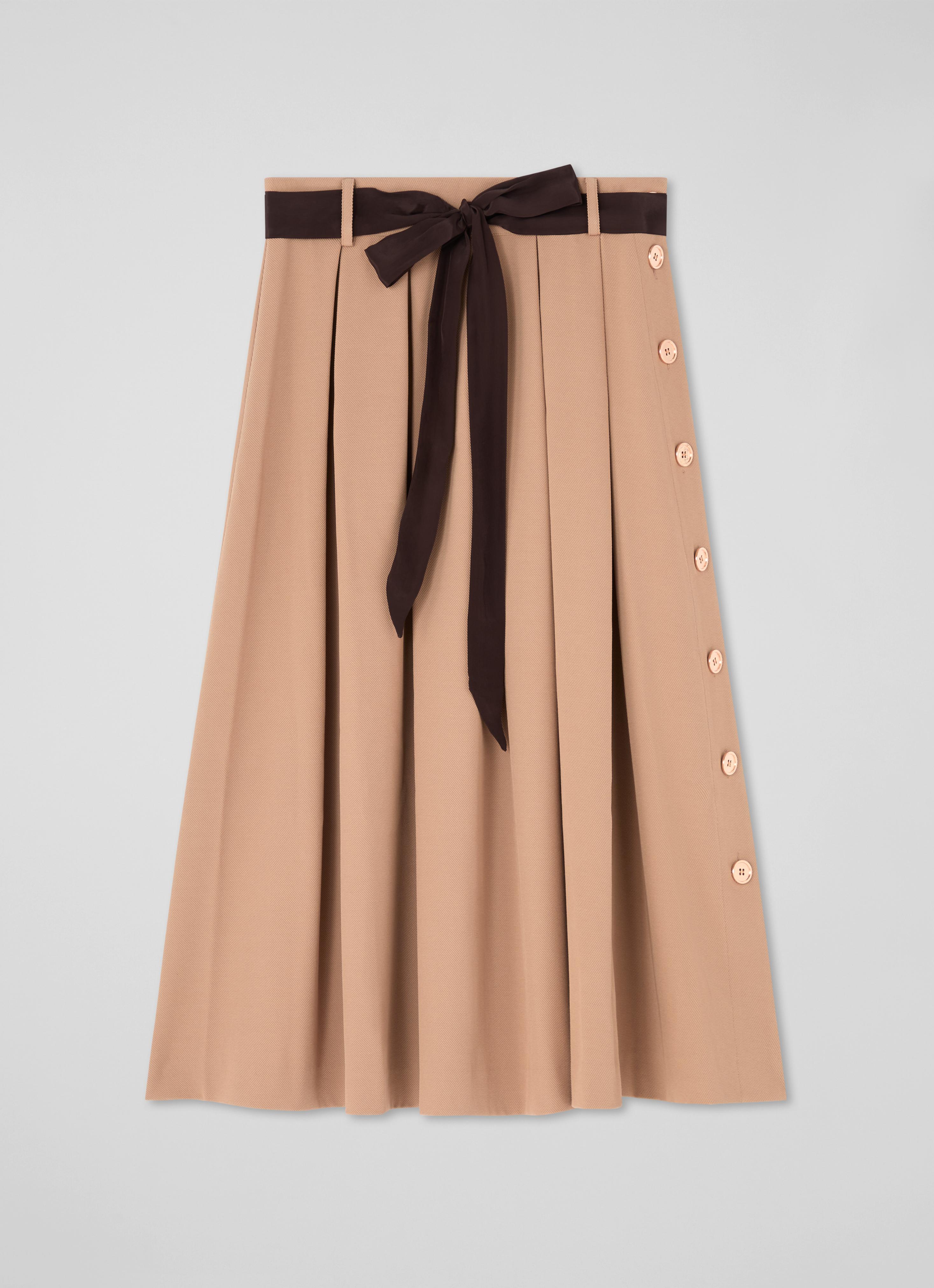 Joel Camel Polyester Twill Skirt Tie Waist | Clothing | Sale