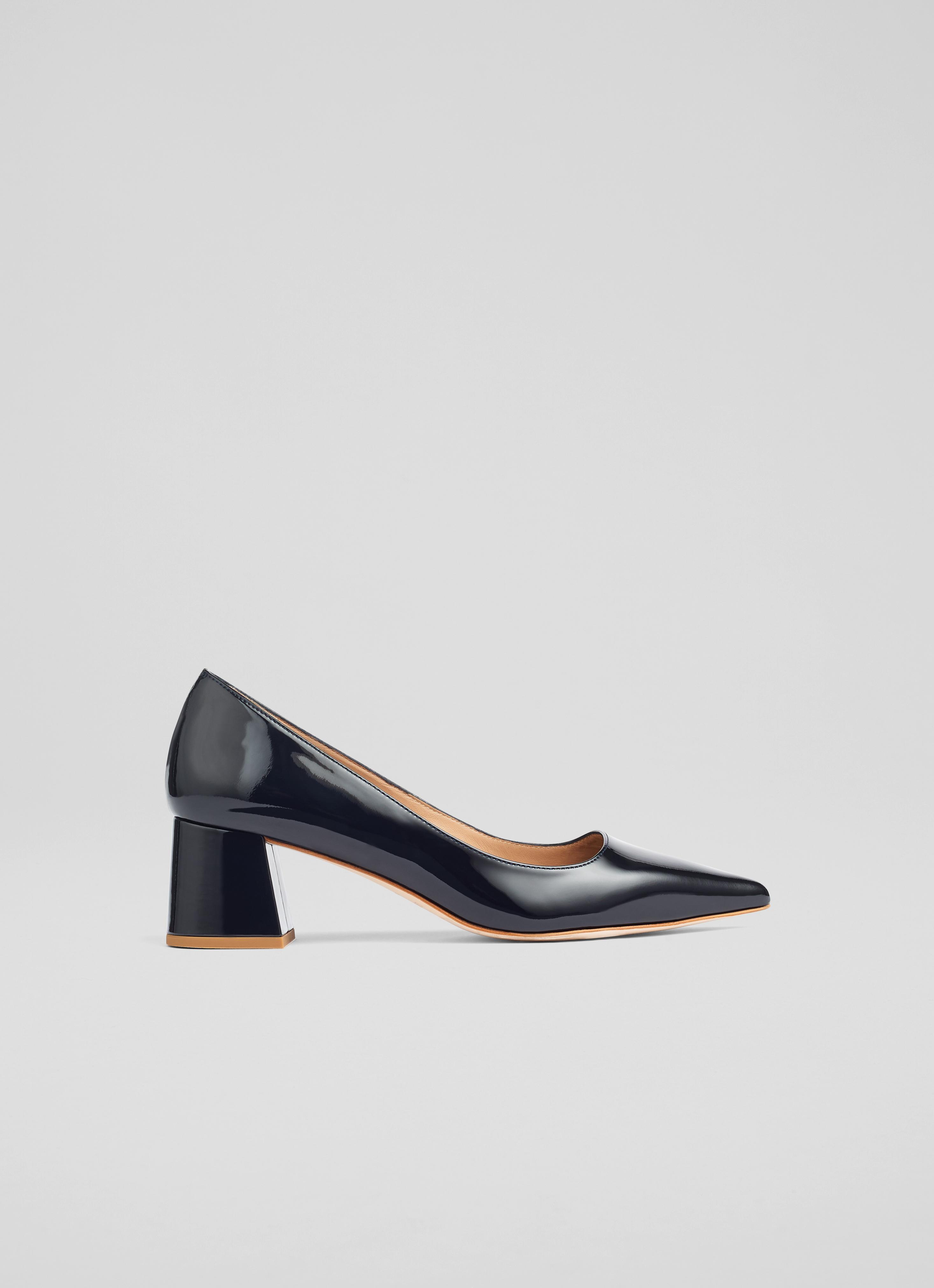Sloane Navy Patent Court Heels