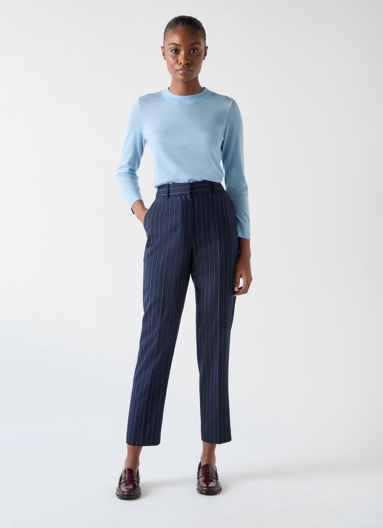 Ashley Powder Blue Wool Cashmere Knitted Top | Clothing Ashley Powder Blue Wool Cashmere Knitted Top | Clothing